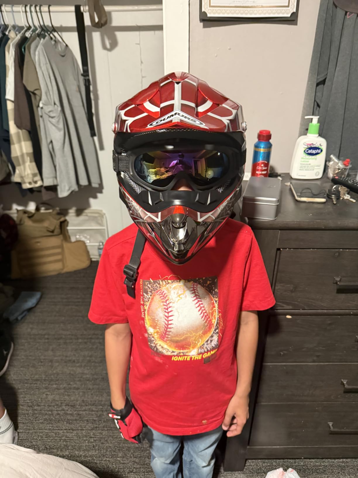 OUMURS Youth Dirt Bike Helmet DOT Approved, Kids Full Face Motocross Helmet customer photo 1