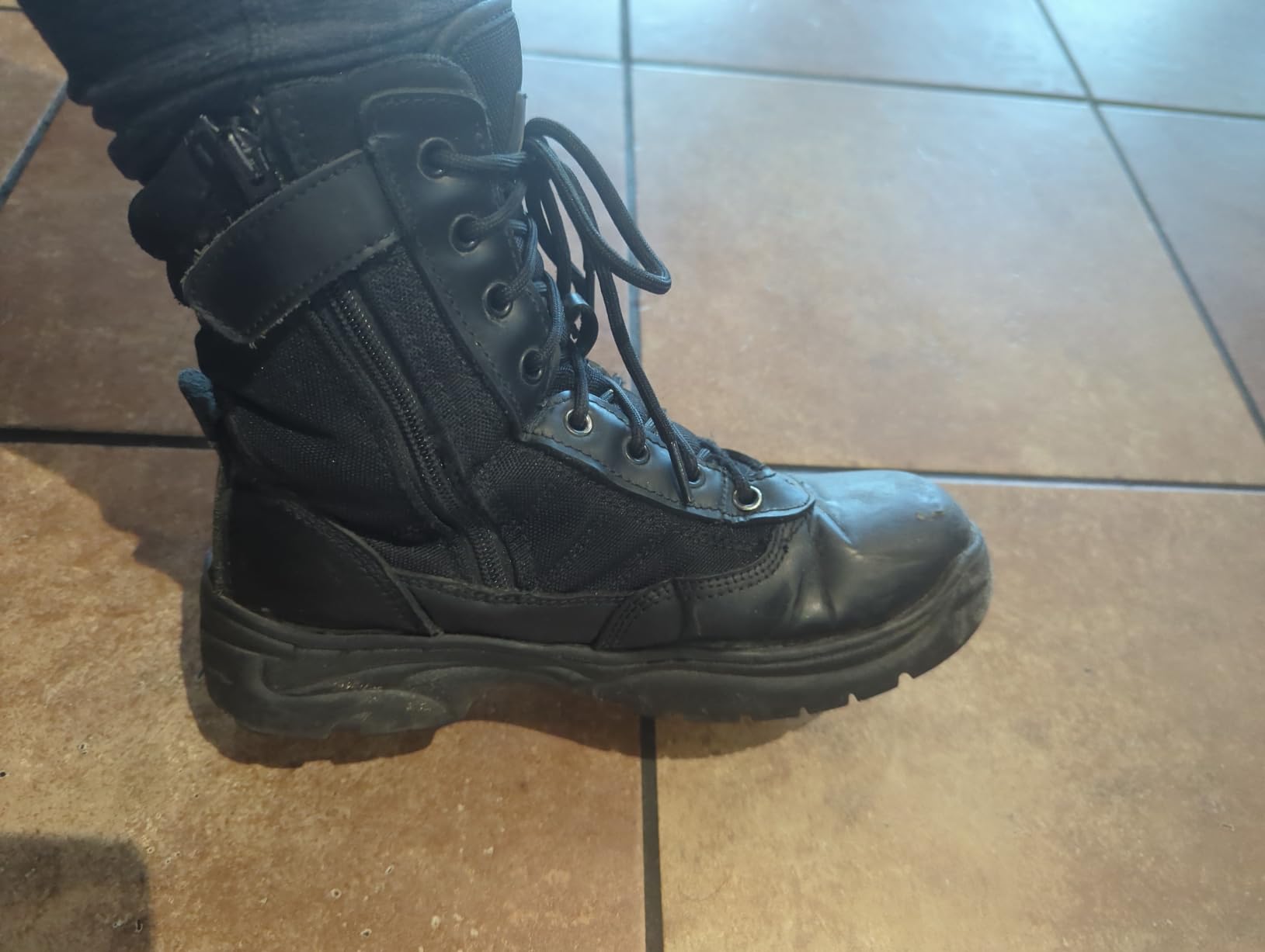 NORTIV 8 Men's Steel Toe Work Boots Side Zipper | Safety Industrial & Construction Military Work Boots Slip Resistant ASTM F2413-18, TROOPER-STL customer photo 2