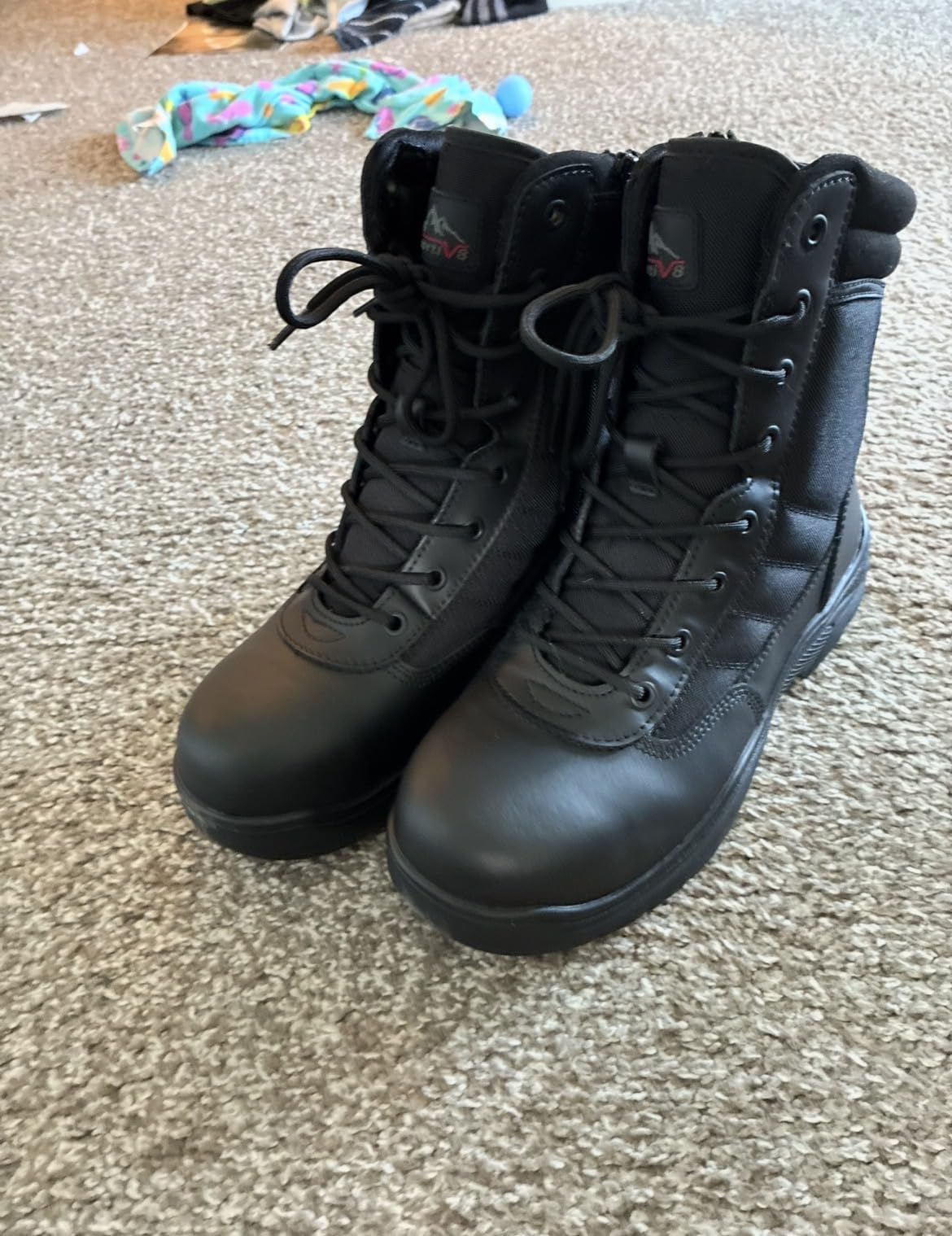NORTIV 8 Men's Steel Toe Work Boots Side Zipper | Safety Industrial & Construction Military Work Boots Slip Resistant ASTM F2413-18, TROOPER-STL customer photo 2