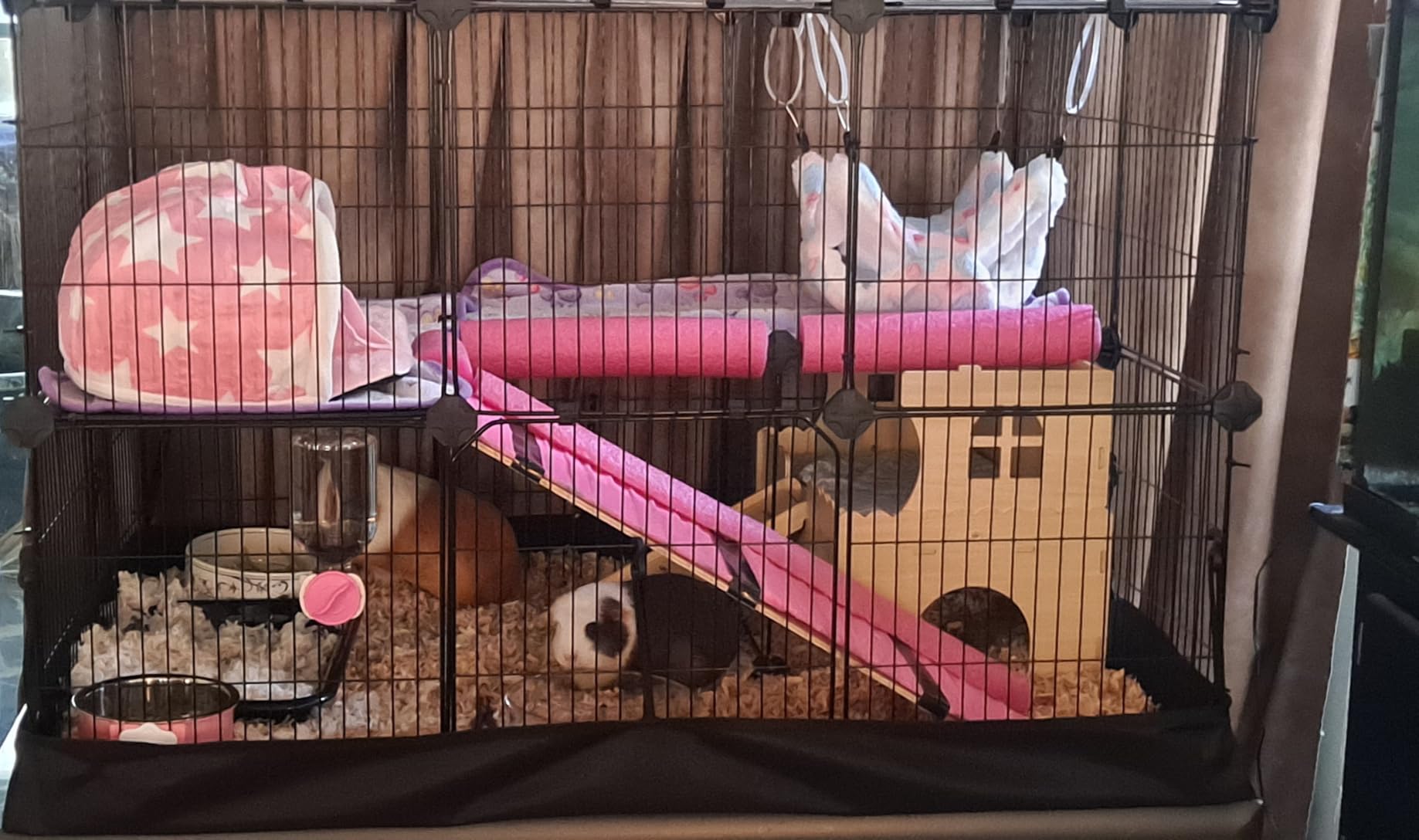 SONGMICS Pet Playpen with Floor, Small Animal Playpen customer photo 1
