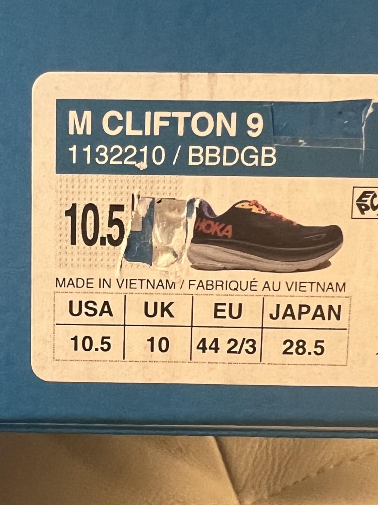 Hoka Mens Clifton 9 customer photo 1