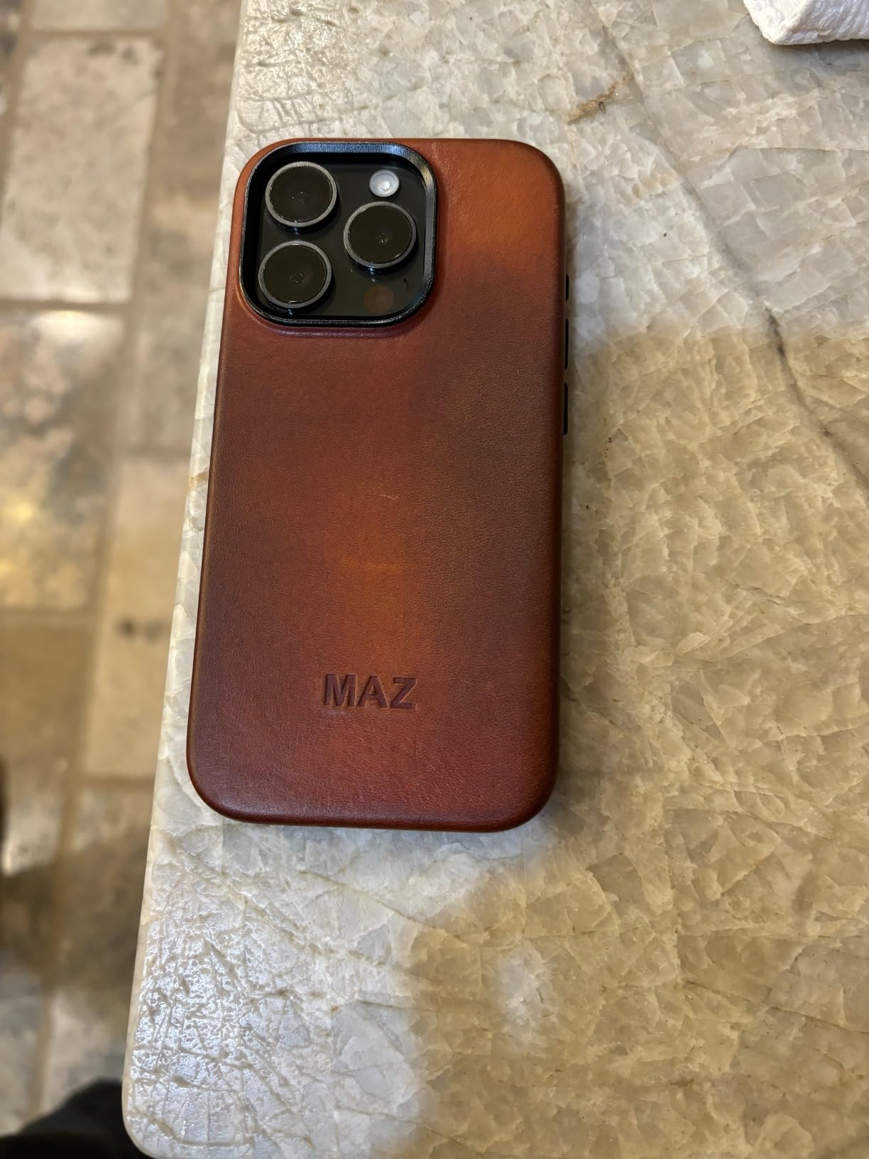 Portfolio Leather Case w/Card Storage for iPhone 14 Pro Max | Handcrafted, Full-Grain Leather, Card Storage, No-Bulk Slim Fit, MagSafe Compatible, Unique Patina, Cosmetic Replacements customer photo 1