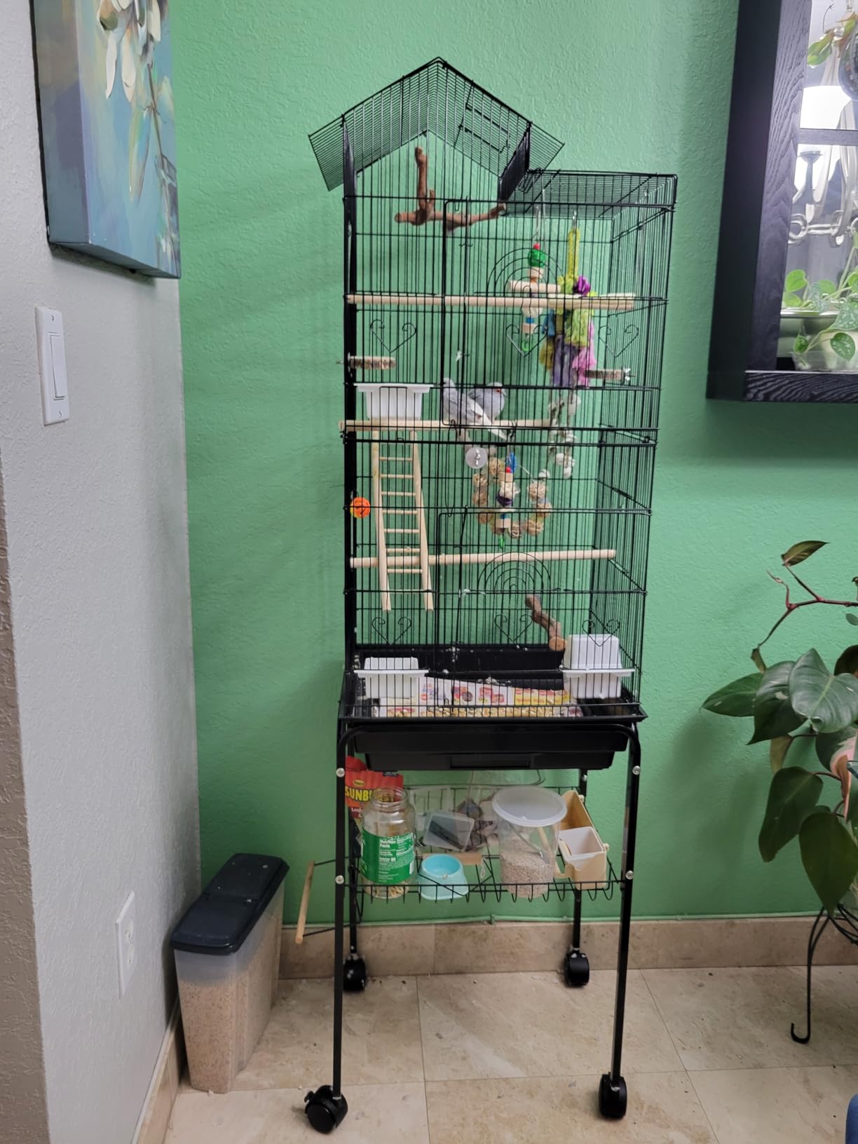 YITAHOME 62 inch Metal Bird Cage, Large Parakeet Cages customer photo 2