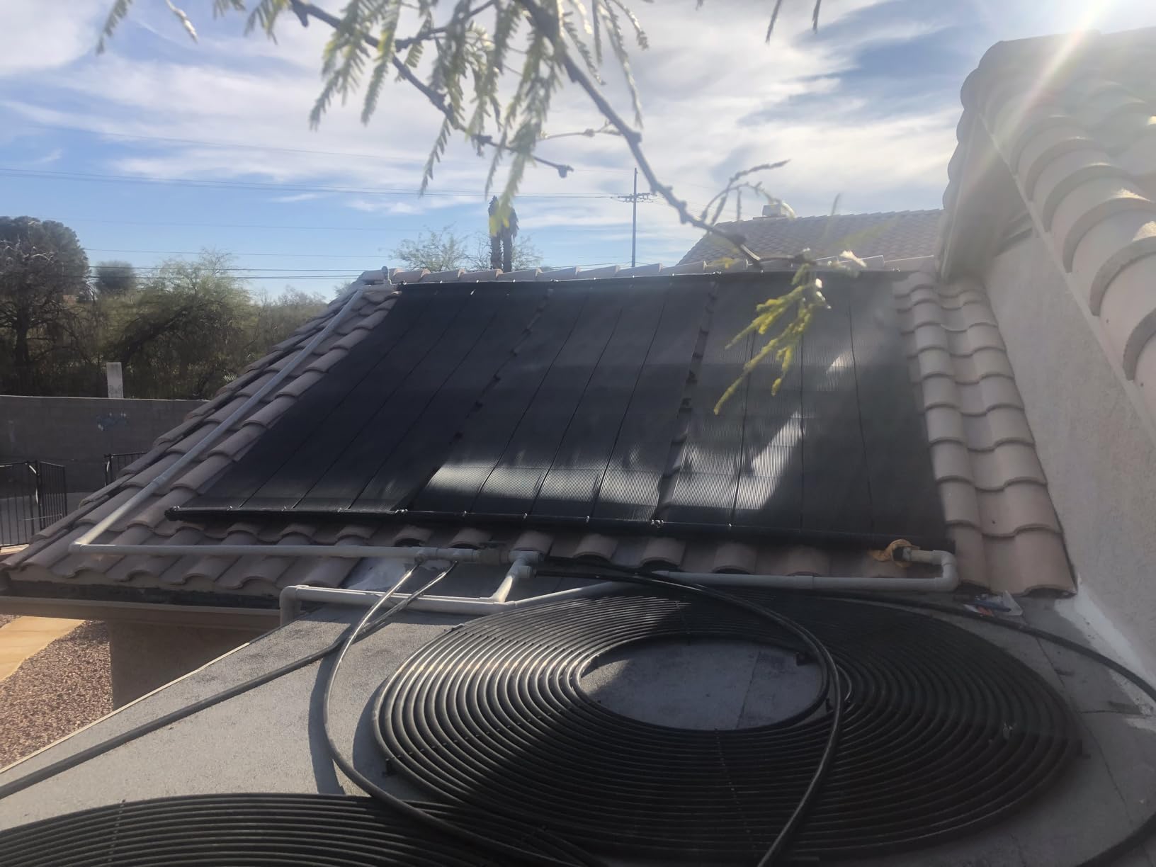 Industrial Grade Solar Pool Heater DIY Kit - Superior High-Wind Strapless Mounting System & Maximum Freeze Resistance (2-4'x7.5' / 60 Square Feet) customer photo 1