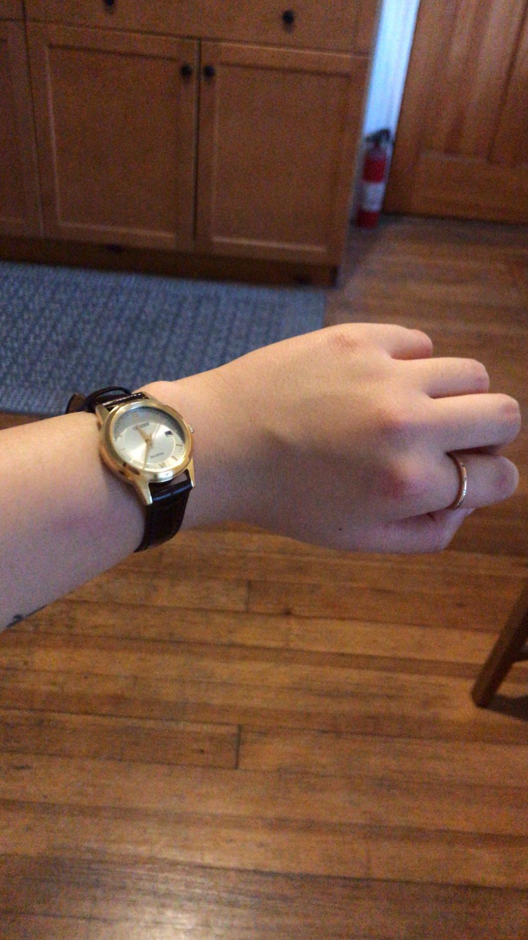 Citizen Ladies' Eco-Drive Classic Leather Strap Watch with 3-Hand Date customer photo 2