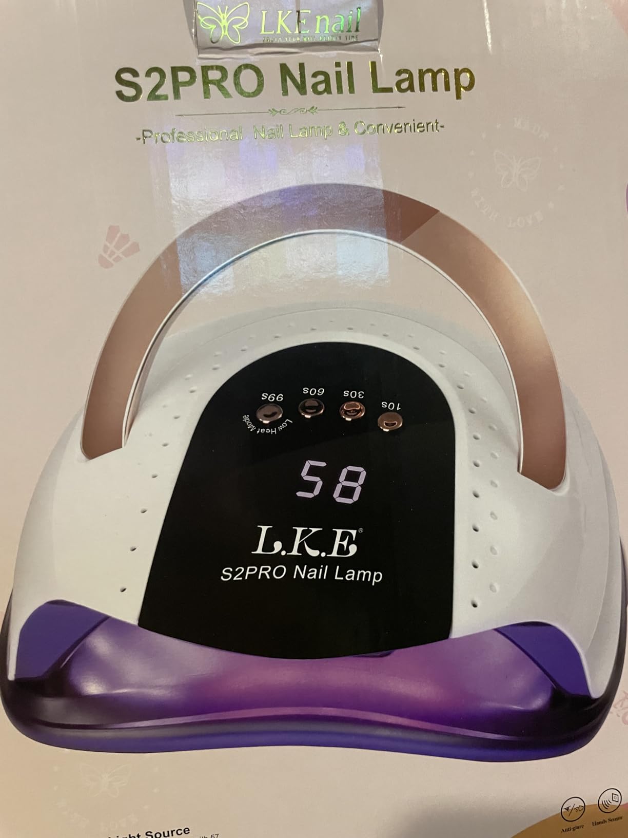 LKE 268W UV LED Nail Lamp for Pro Salon & Home Use with Auto-Sensor, White customer photo 2