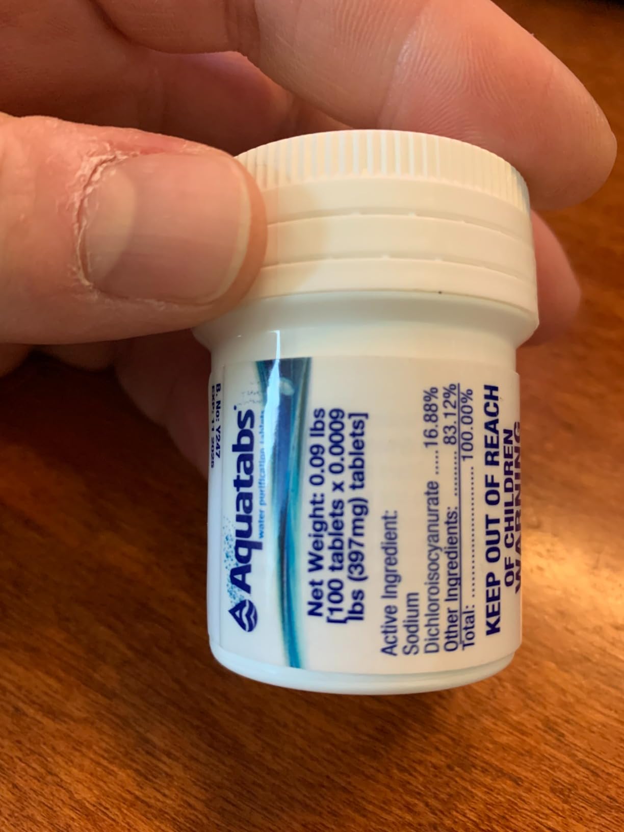 Aquatabs Water Purification Tablets for Drinking - 100 Tablets + 2 Chlorine Test Strips - Water Purifier Starter Kit - for Boat and RV Tanks - By Aquamarine Water Solutions customer photo 1