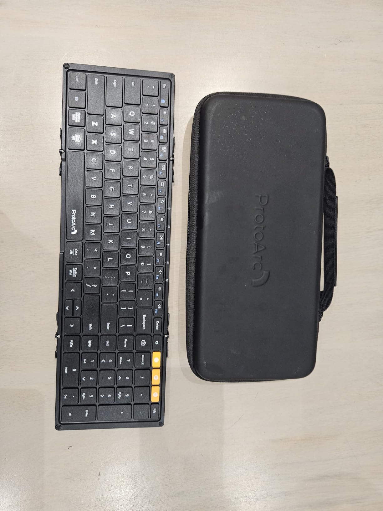 ProtoArc XKM01 Full-Size Foldable Keyboard Mouse Combo for Travel, Gray customer photo 1