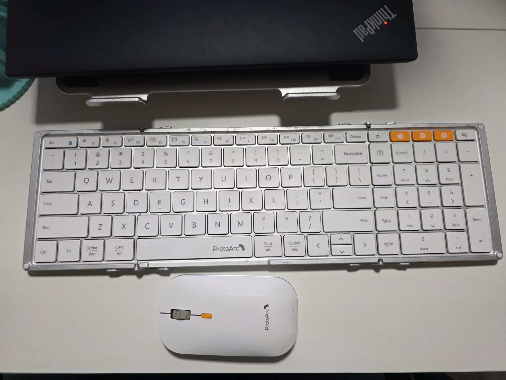 ProtoArc XKM01 Full-Size Foldable Keyboard Mouse Combo for Travel, Gray customer photo 2