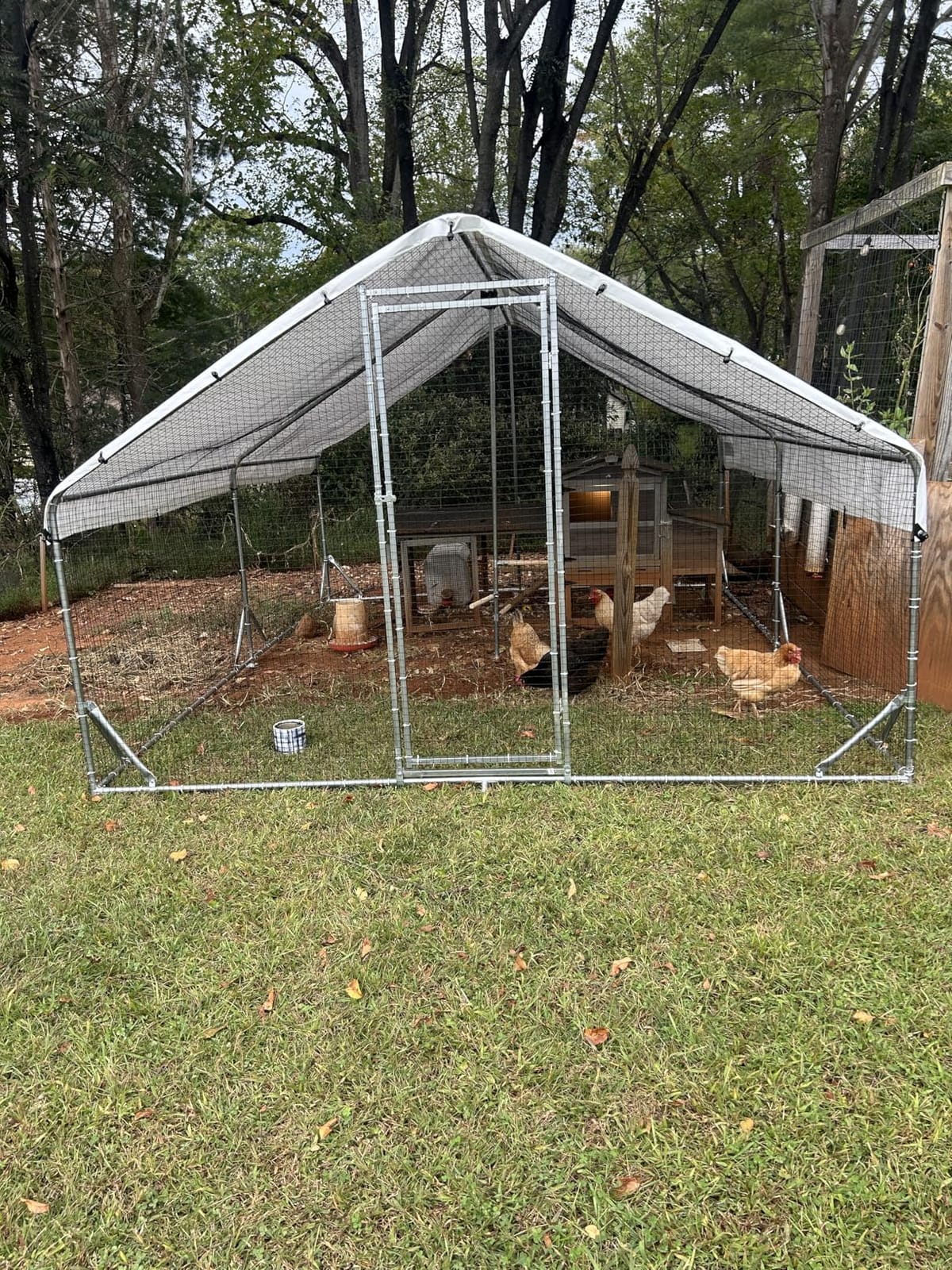 CHIKENCOOP 9.8 x 6.5 x 6.5 ft Metal Chicken Coop, Chicken Run with Cover customer photo 1