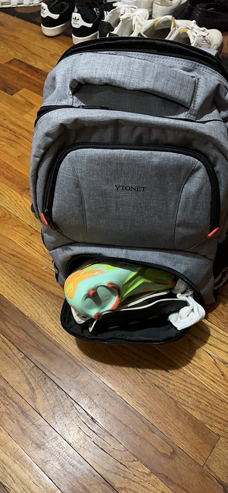 Ytonet Gym Backpack for Men Women, Travel Sports Bag with Shoe Compartment | Large Workout Laptop Backpack Water Resistant Fits 15.6-Inch Laptop for College Camping Black customer photo 1