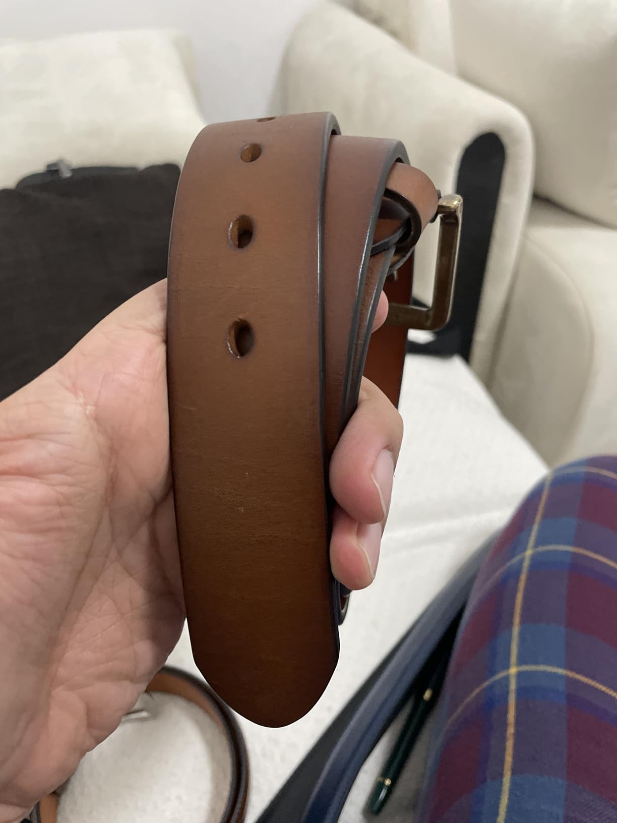 Thicken Full Grain Leather Mens Belt Heavy Duty Mens Work Belt Mens Belt High Hardness Buckle Packed In Gift Box customer photo 2