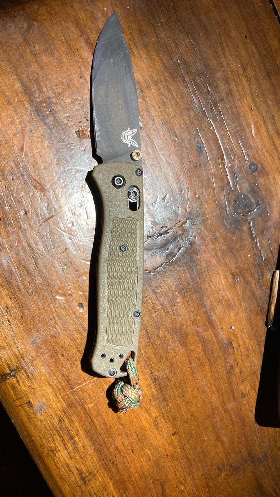 Benchmade Bugout EDC Knife, S30V Steel Blade (535FE-05) | Crater Blue Grivory handle, Drop-Point blade customer photo 2