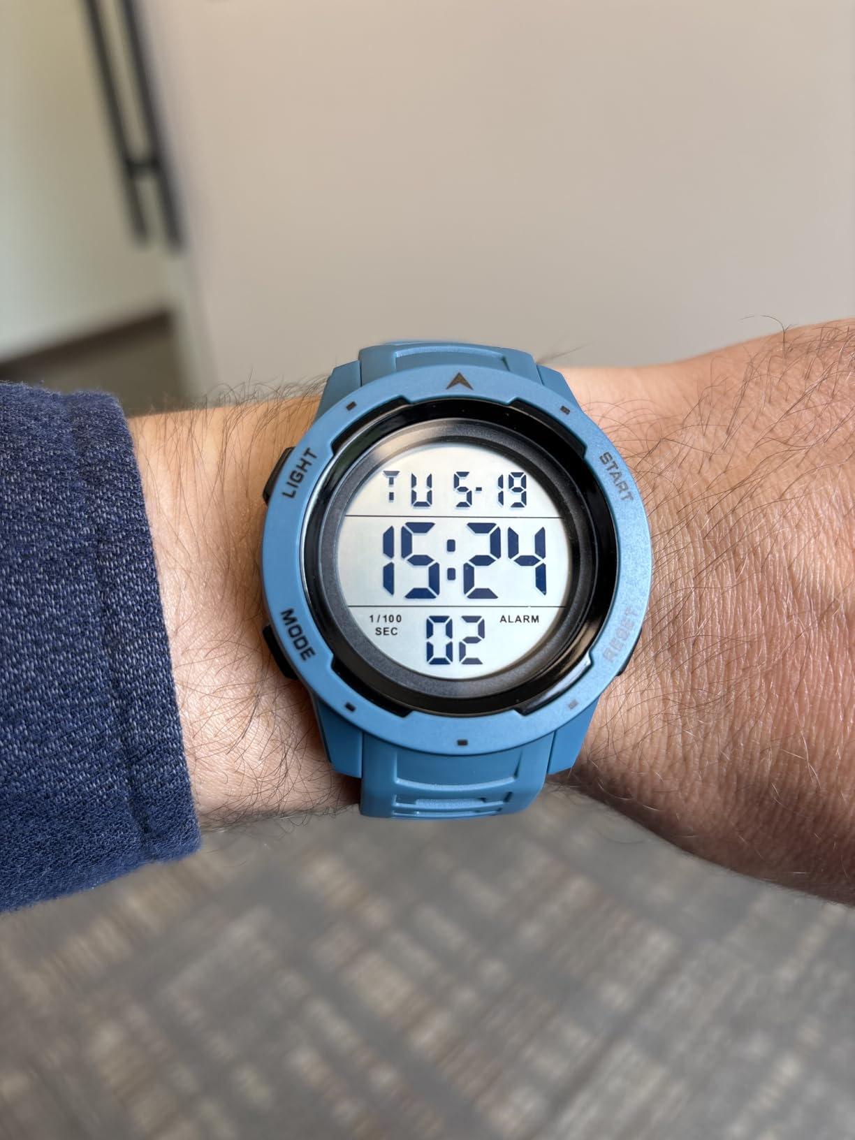 GOLDEN HOUR Mens Waterproof Digital Sport Watches Wide Screen Easy Read Display Military Style with Rubber Strap customer photo 1
