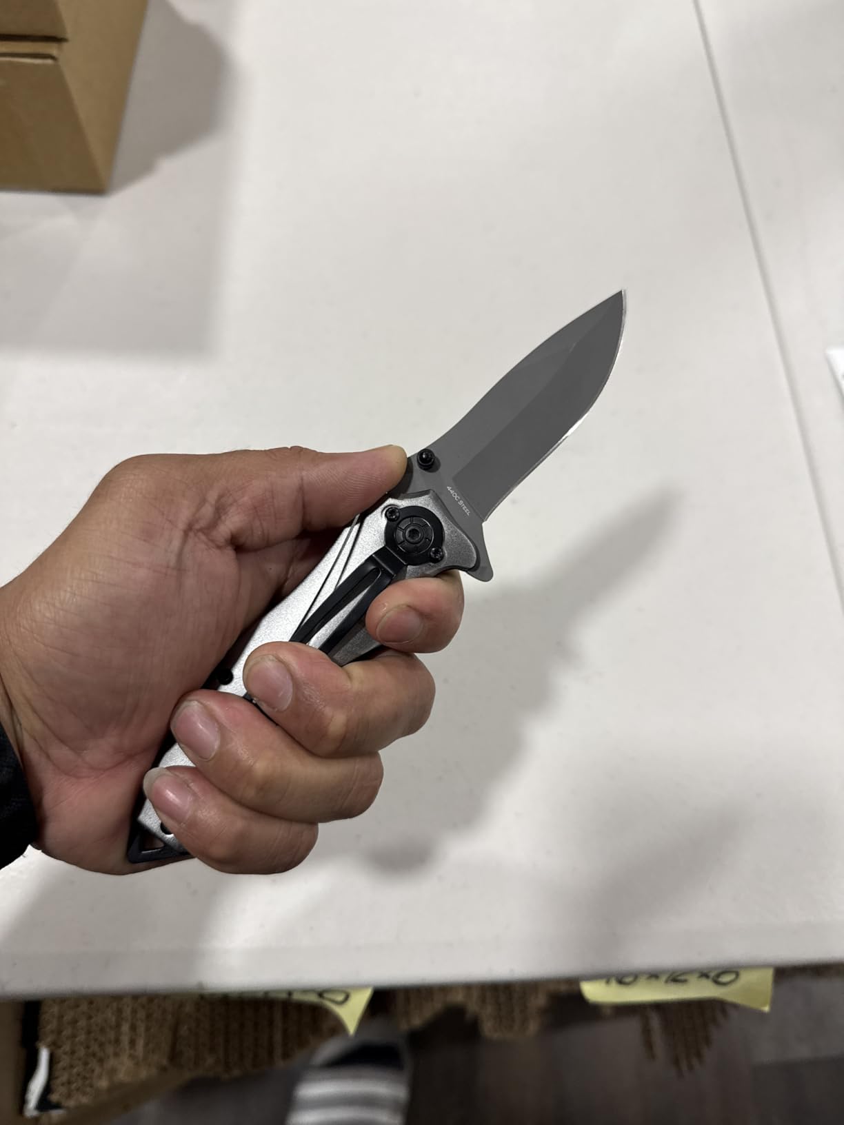 Grand Way Pocket Knife for Men - Sharp Folding Blade, Glass Breaker, Pocket Clip - Camping Gear - Kitchen Dining Cake Knives - Serving Utensils - Mens Gift 6495 B customer photo 1