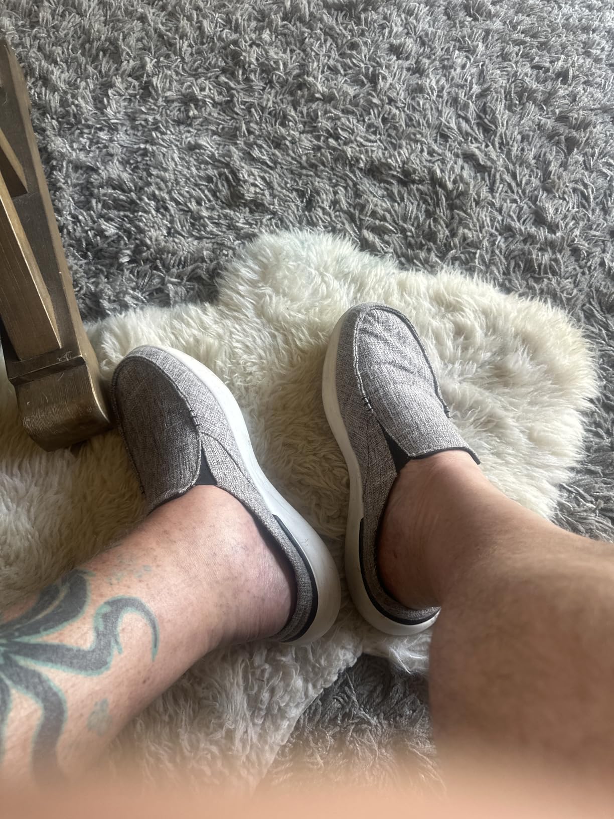 OrthoComfoot Men's Orthopedic Slip-On Loafers Walking Shoes with Arch Support: Casual Plantar Fasciitis Slippers for Flat Feet, Comfortable Orthotic Shoes for Foot and Heel Pain Relief customer photo 2