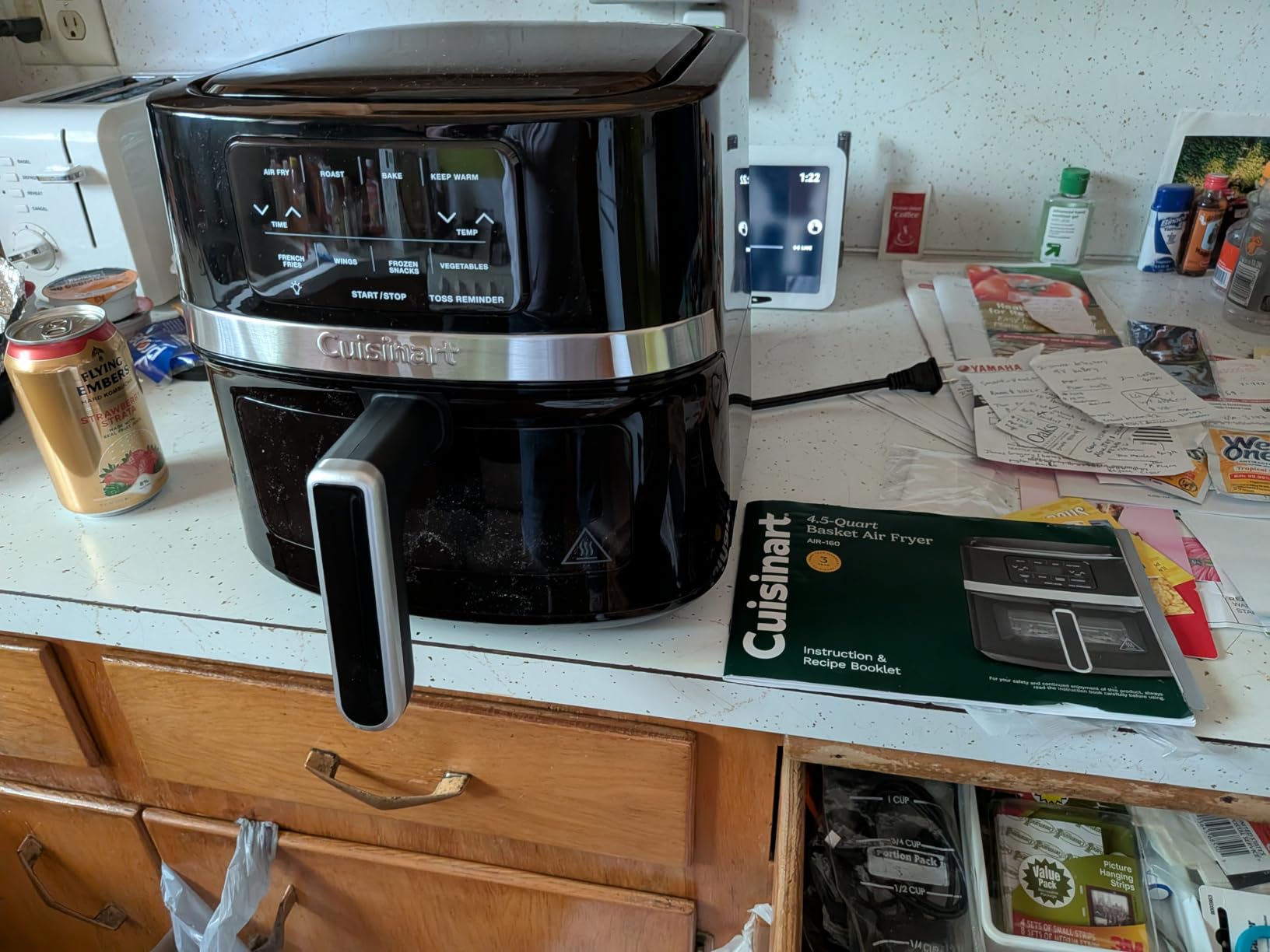 Cuisinart Air Fryer, 6-Quart Basket Large Fryer with 5 Cooking Functions to Roast, Bake, Broil, Air Fry and Keep Warm, 5 Airfryer Presets, Dishwasher-Safe Parts, AIR-200NAS, Stainless Steel & Black customer photo 1