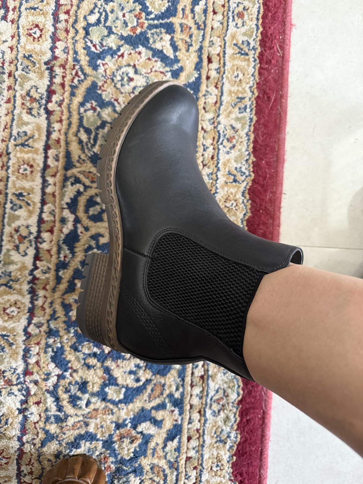 mysoft Women's Chelsea Ankle Boots Chunky Block Low Heel Fall Booties customer photo 1