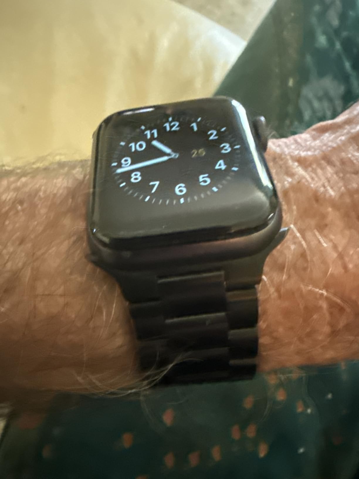 SUNFWR Metal Bands Compatible with Apple Watch Band Business for Men | 44mm 42mm(Series 3 2 1)45mm 46mm 49mm, Stainless Steel Replacement Strap for iWatch Ultra3 2 1, Series 11 10 9 8 7 6 5 4 Office customer photo 1