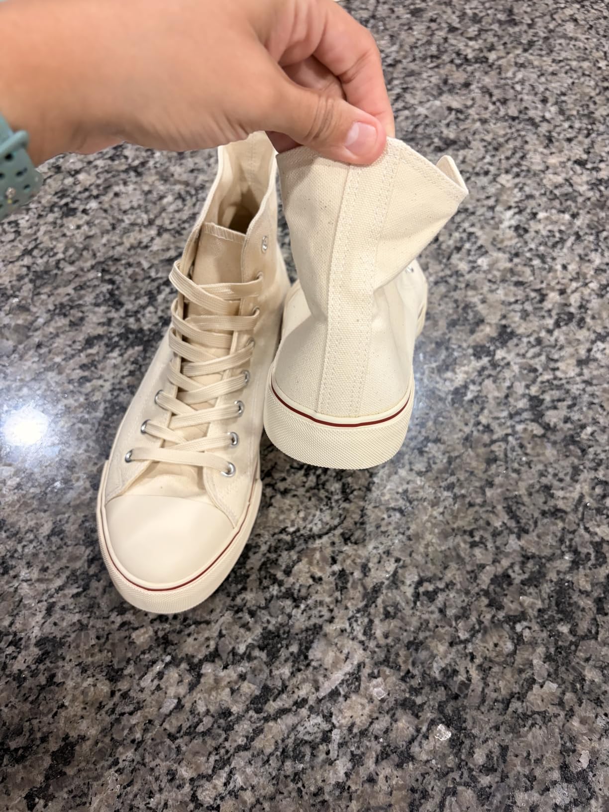 hash bubbie High Top Canvas Sneakers Fashion Walking Shoes customer photo 2