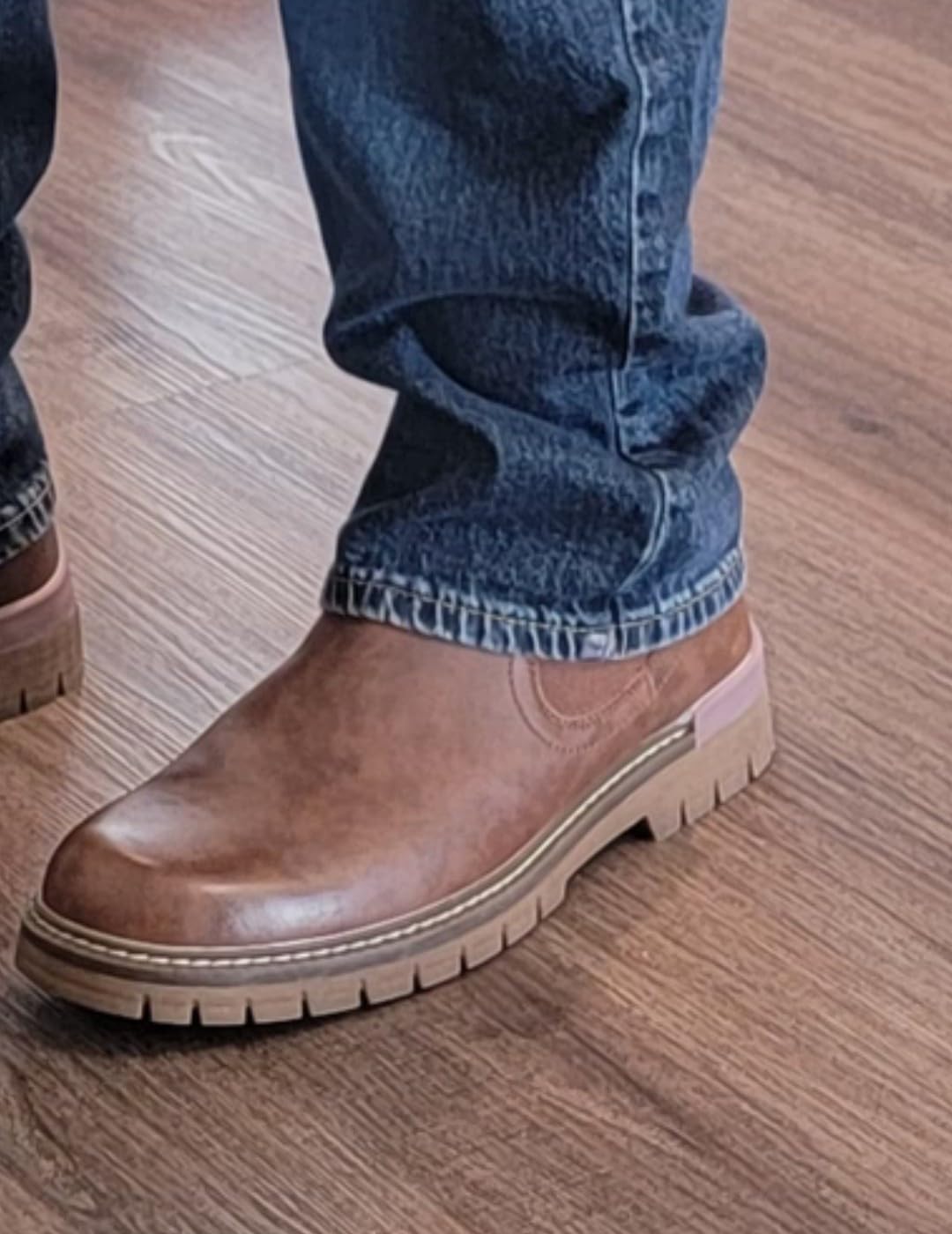 Jousen Men's Chelsea Boots Casual Slip On Ankle Boots with Memory Foam customer photo 1