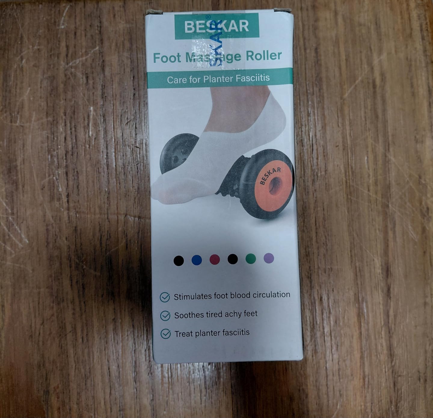 BESKAR Foot Massager Roller for Plantar Fasciitis Relief | Portable Foot Roller to Deep Tissue Muscle Massage, Foot Arch and Heel Pain, Foot Trigger Point Therapy, Reflexology Tool customer photo 2