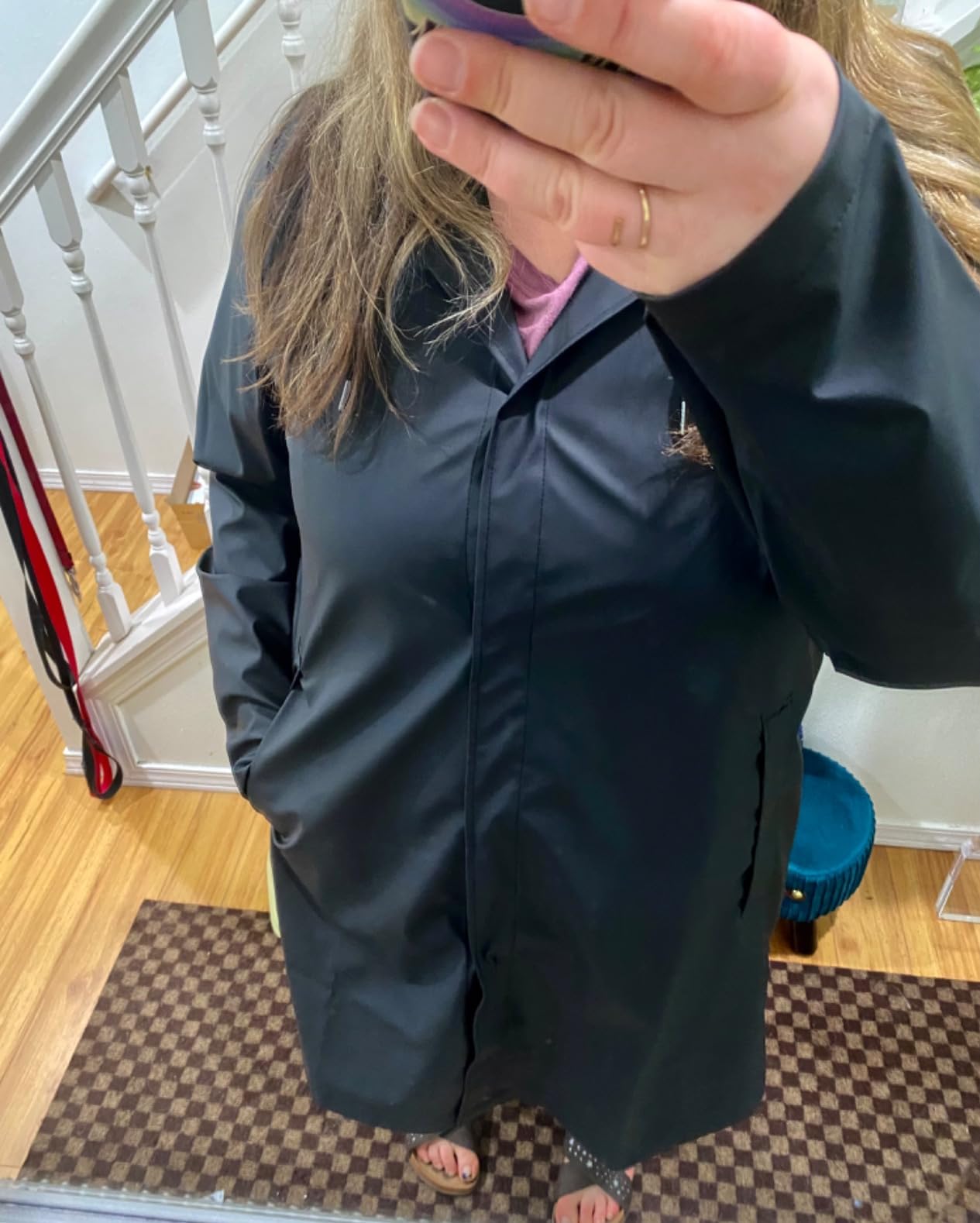 RAINS A-Line Jacket - Waterproof Women's Raincoat with Hood & Storm Flap customer photo 1