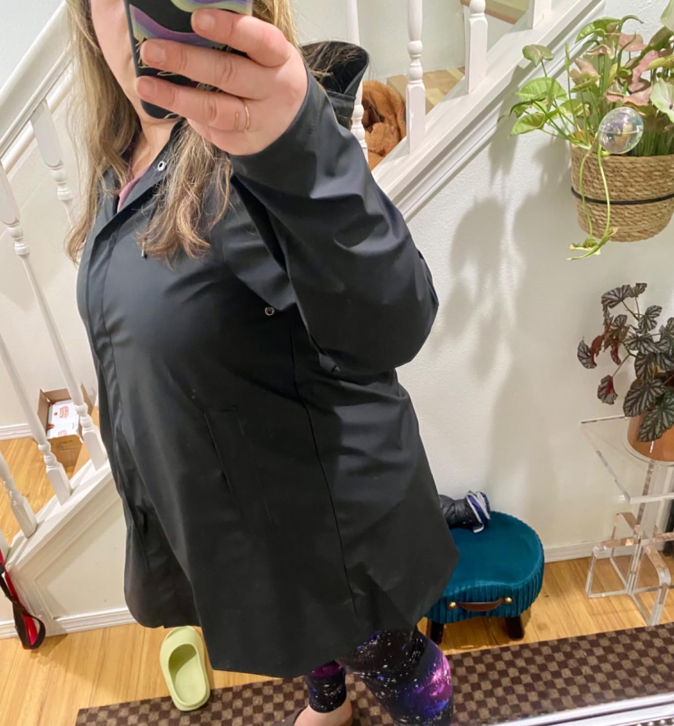 RAINS A-Line Jacket - Waterproof Women's Raincoat with Hood & Storm Flap customer photo 2