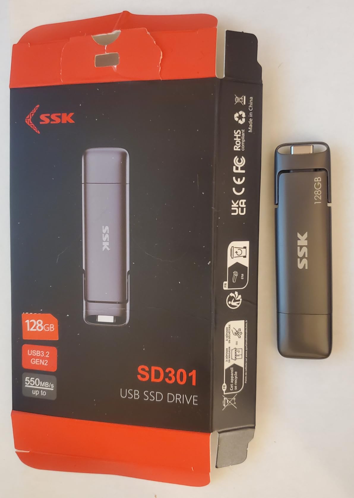 SSK 512GB USB C Flash Thumb Drive up to 550MB/s Dual USB C+A Memory Stick customer photo 2