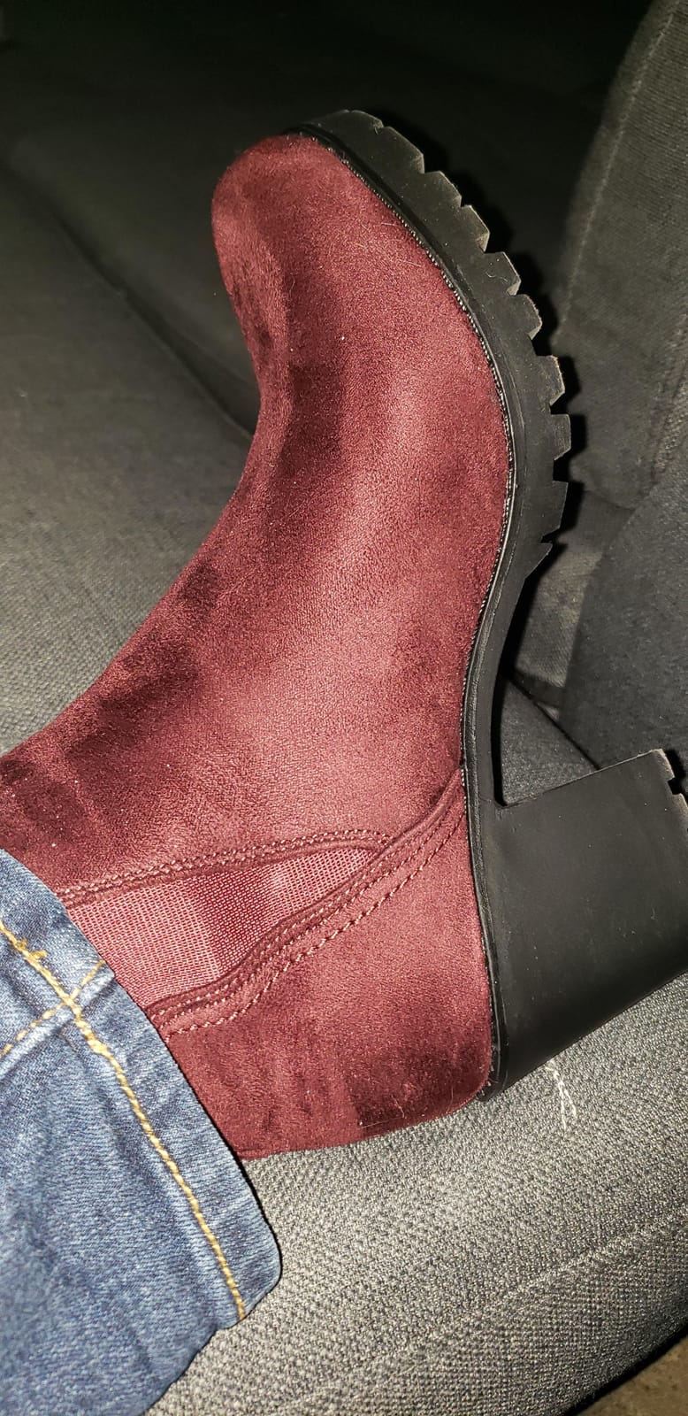 JABASIC Women Suede Ankle Booties Slip On Chelsea Boots customer photo 1