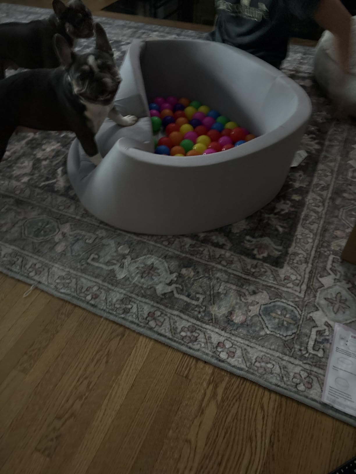 Wilwolfer Foam Ball Pit, Ball Pit for Toddlers, Gray, 100 Rainbow Balls customer photo 1