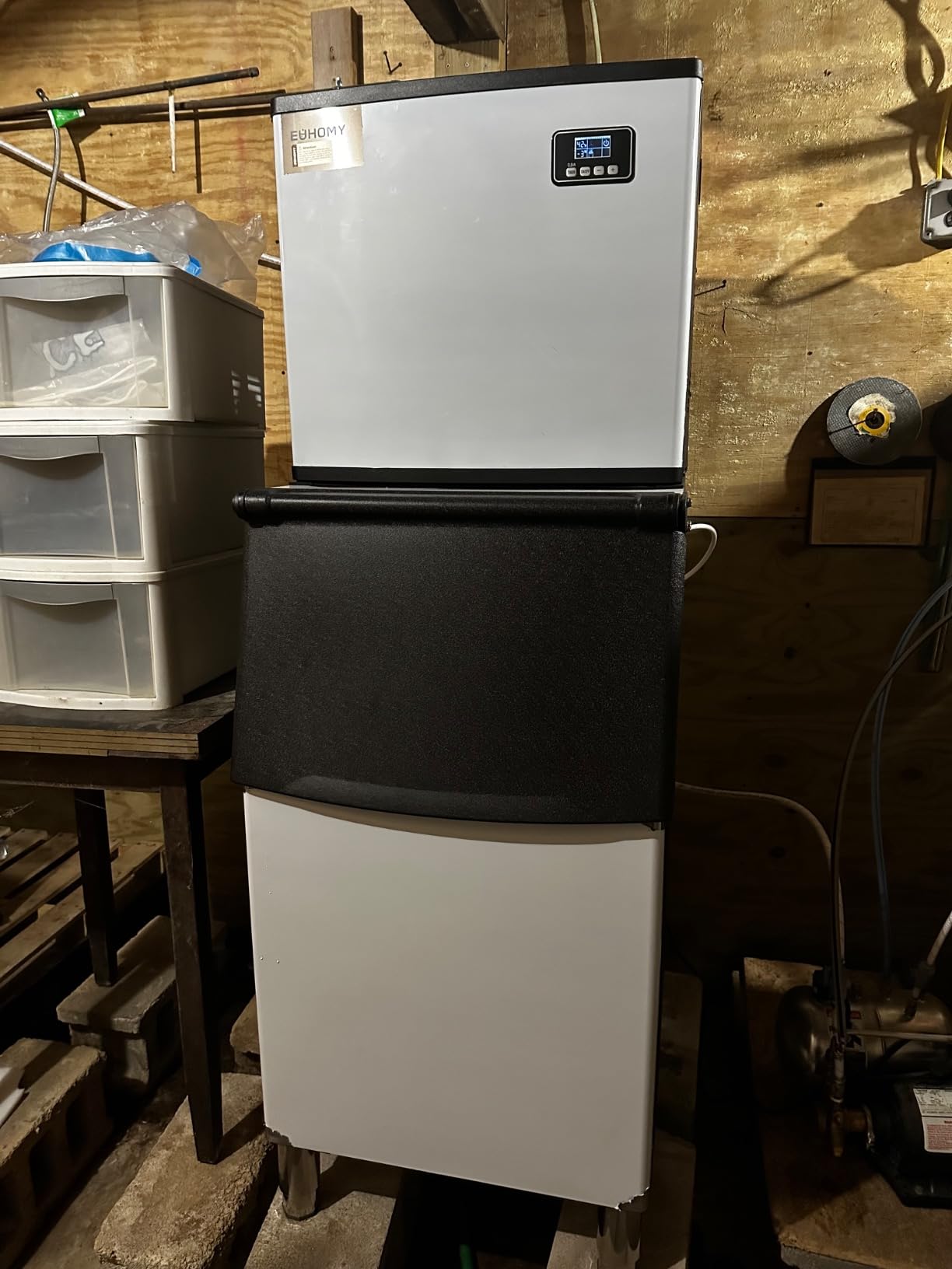 EUHOMY Commercial Ice Maker Machine,400lbs/24H,250lbs Bin,Stainless Steel customer photo 1