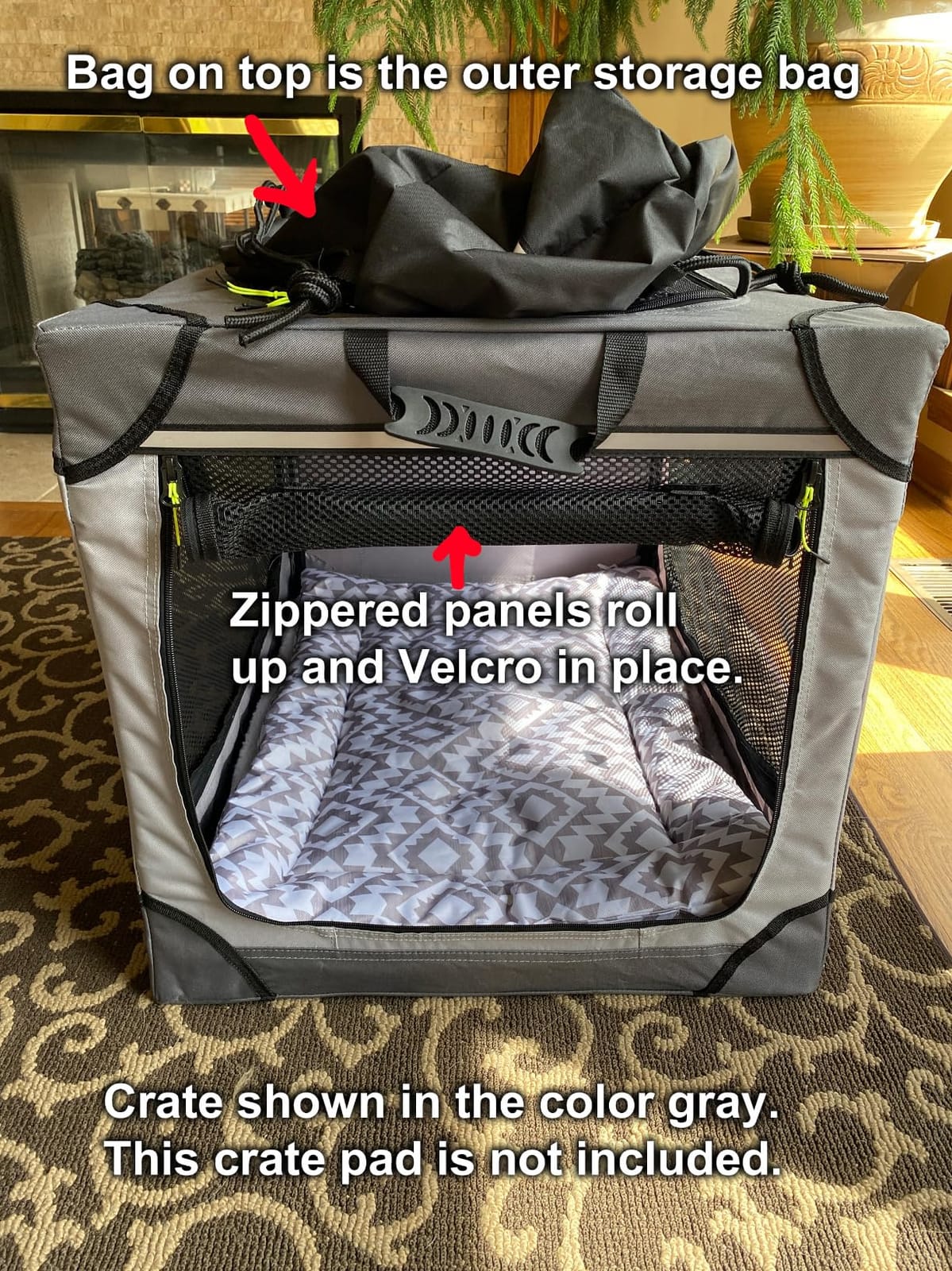 Lesure Today Show Soft Collapsible Dog Crates for Large Dogs, 36in Black customer photo 1
