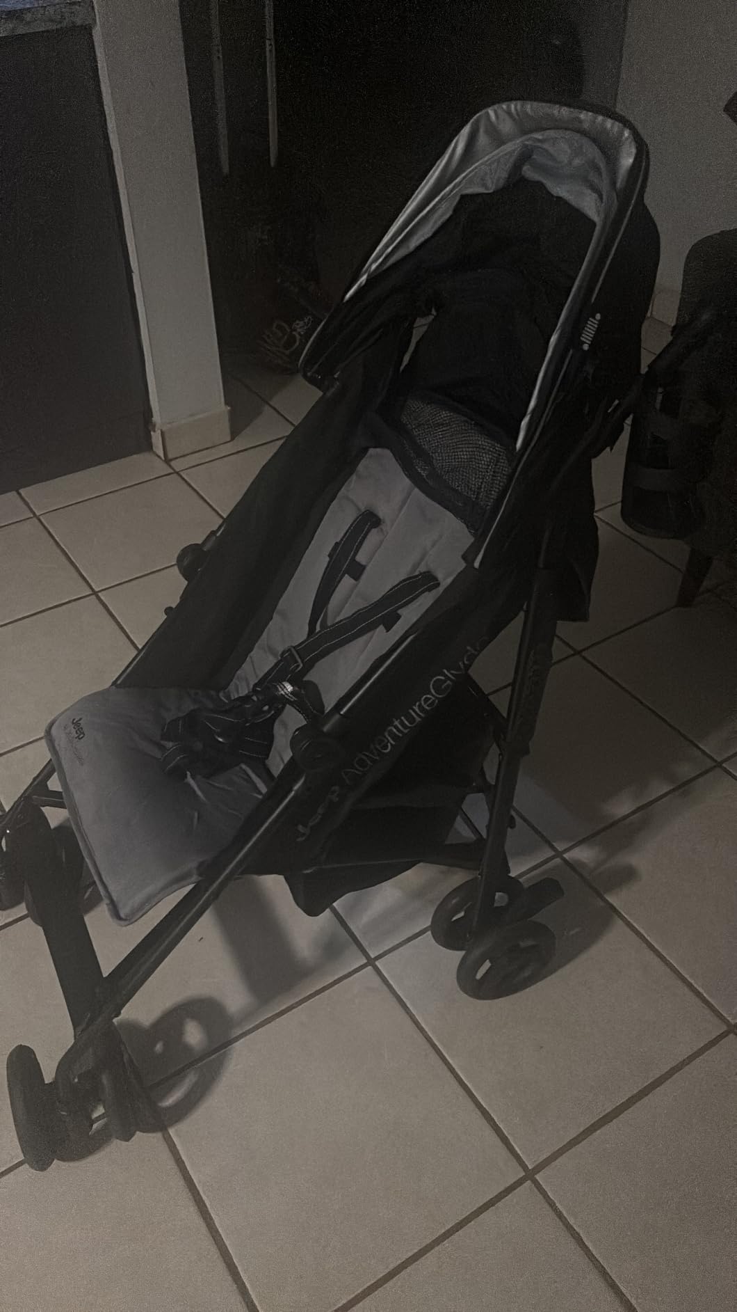 Jeep AdventureGlyde Stroller by Delta Children - Lightweight Travel Stroller with Smoothest Ride & Compact Fold, 3-Position Recline, Extra Large Storage Basket, Black/Grey customer photo 1