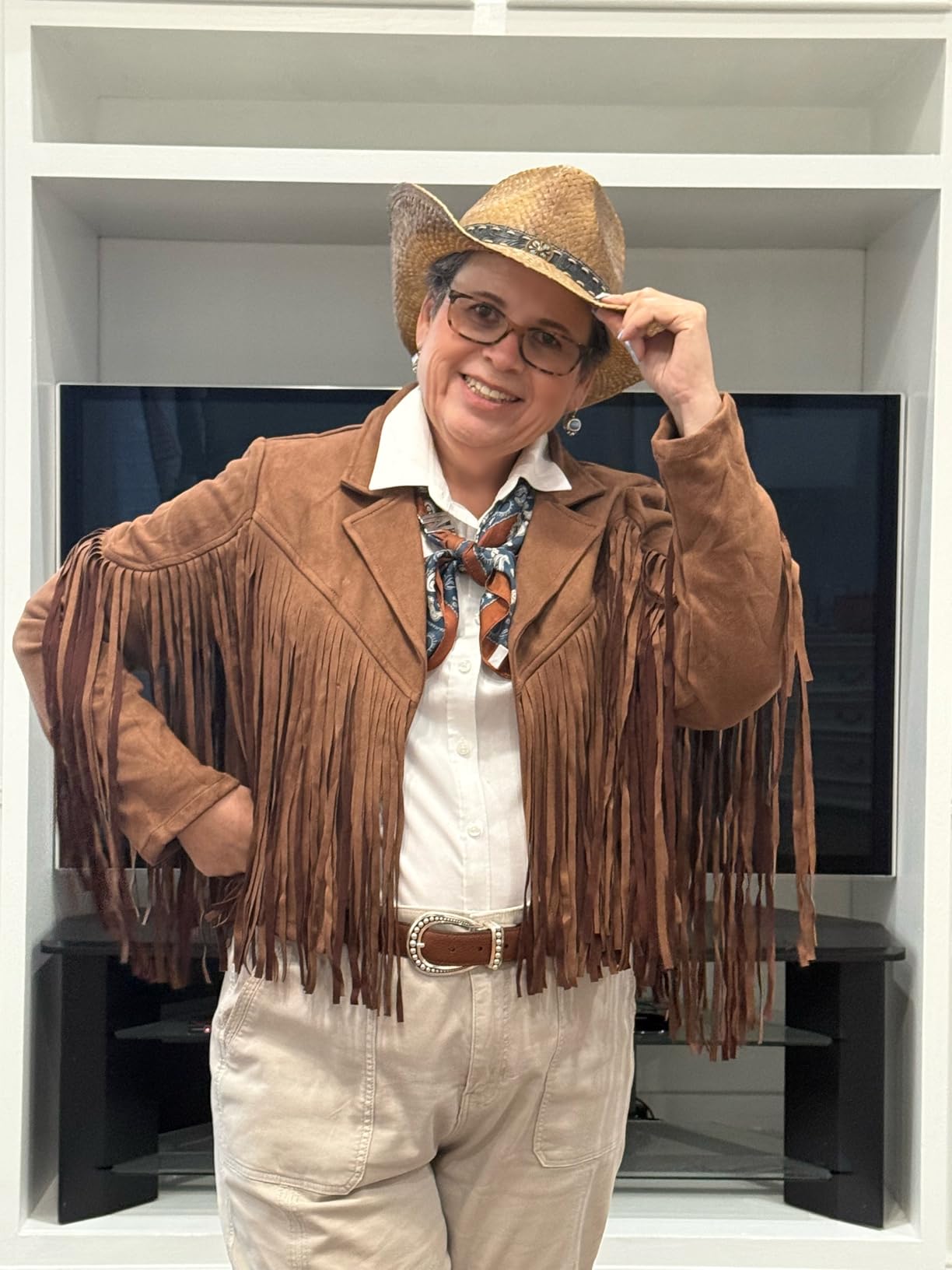 PRETTYGARDEN Women's Fringe Faux Suede Leather Jackets customer photo 2