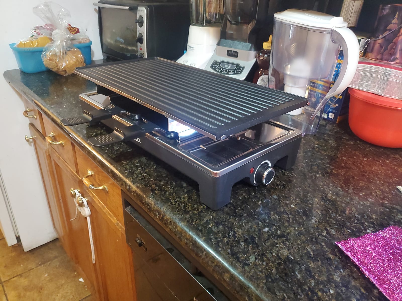 Raclette Table Grill, CUSIMAX Electric Indoor Grill Korean BBQ Grill, Black customer photo 1