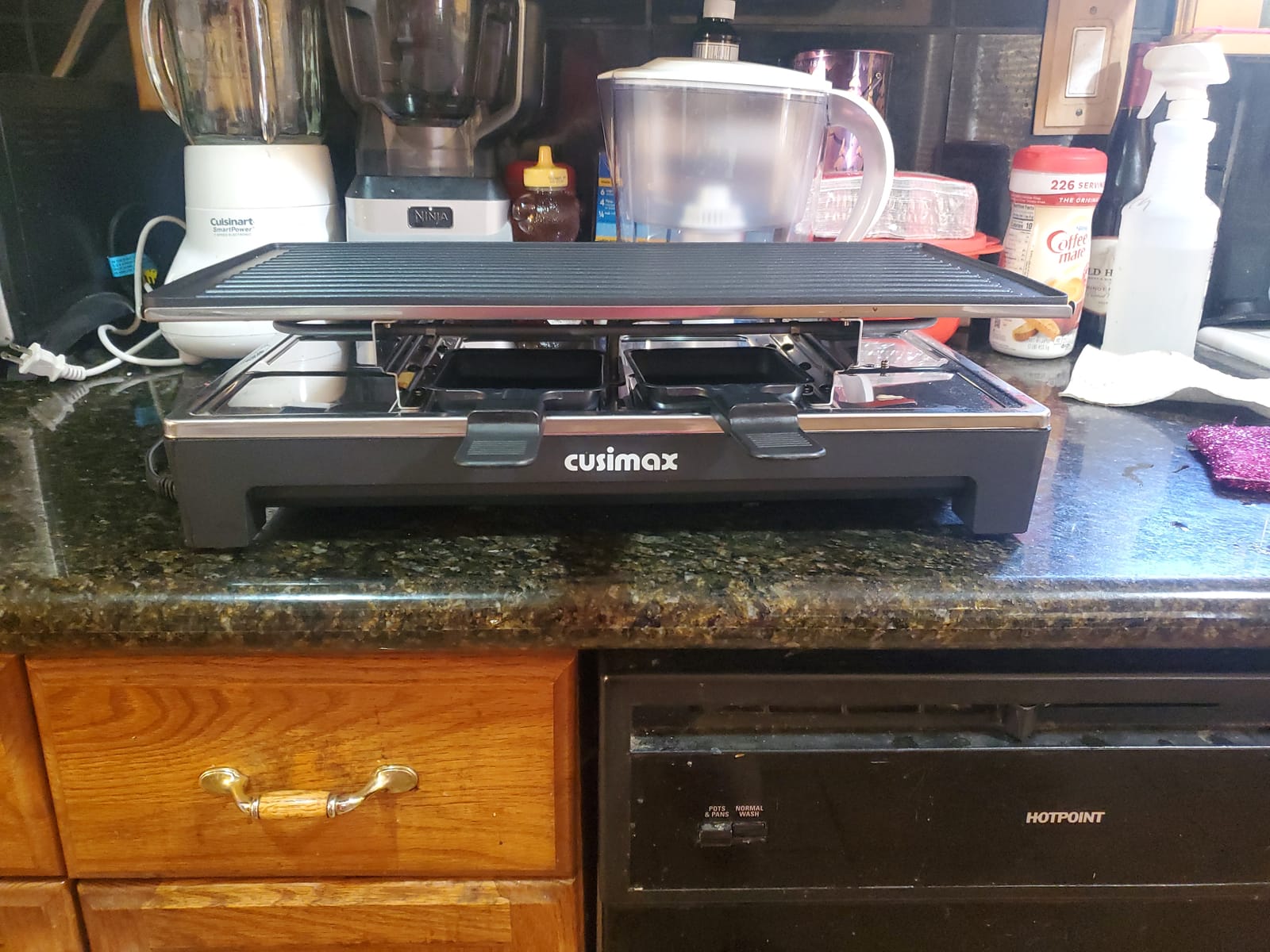 Raclette Table Grill, CUSIMAX Electric Indoor Grill Korean BBQ Grill, Black customer photo 2