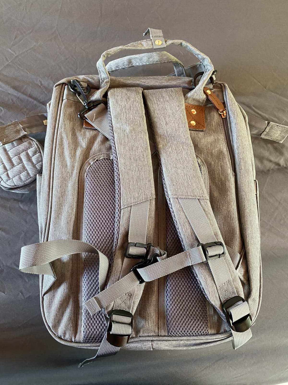 Astro alan Baby Diaper Bag with Changing Station, Waterproof Diaper Bag Backpack for Moms Dads with USB Charging Port, Baby Shower Gifts, Baby essentials,Grey customer photo 2