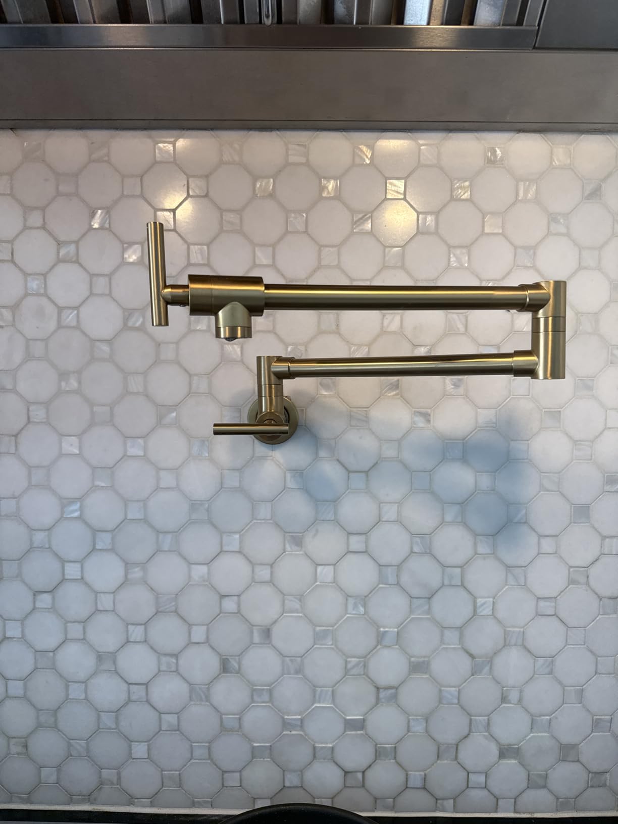 GIMILI Pot Filler Matte Black Kitchen Stove Faucet customer photo 2