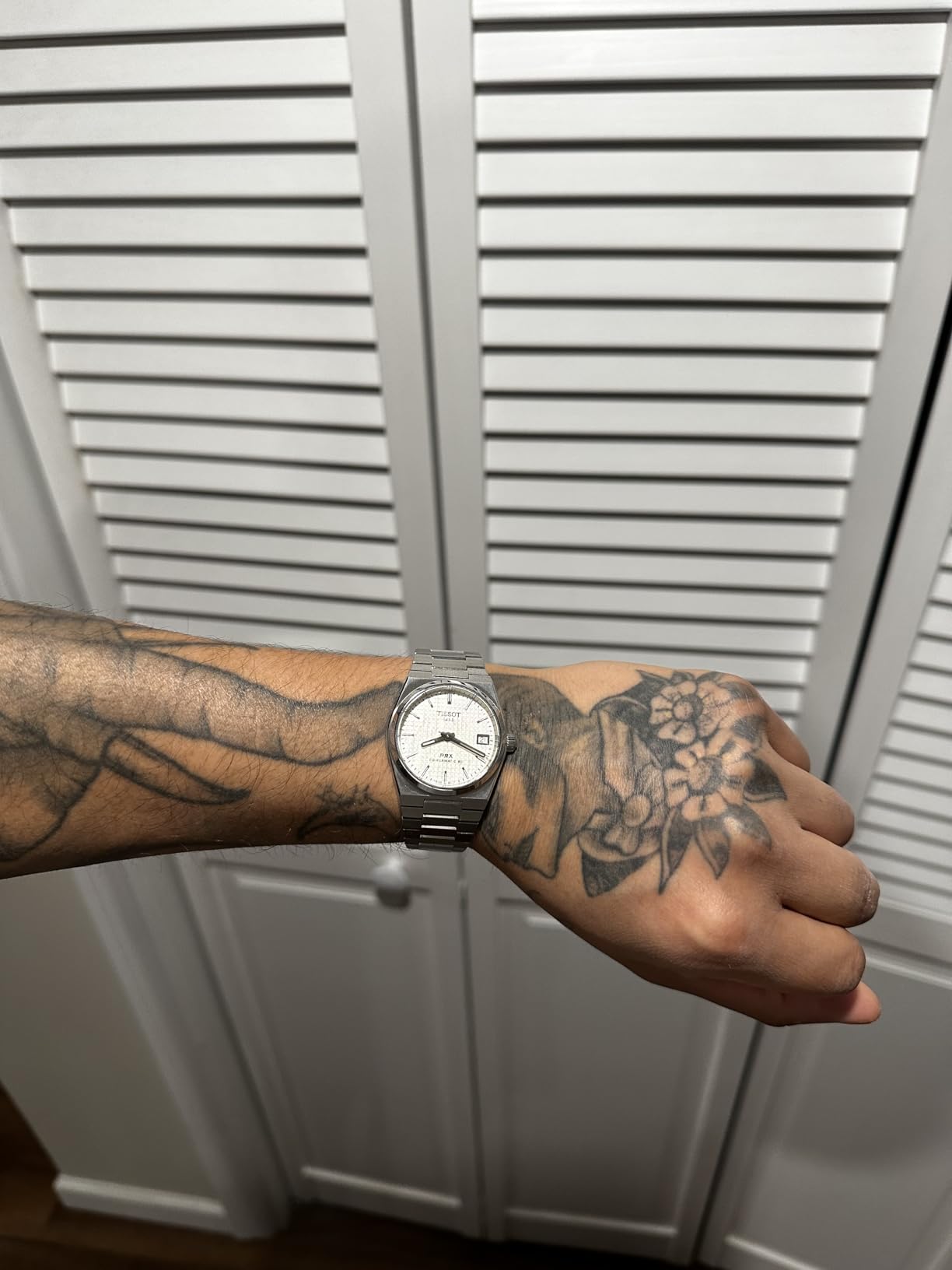 Tissot PRX Swiss Automatic Unisex Watch, Mother of Pearl Dial, Stainless Steel, 35 mm Case, T1372071111100 customer photo 2