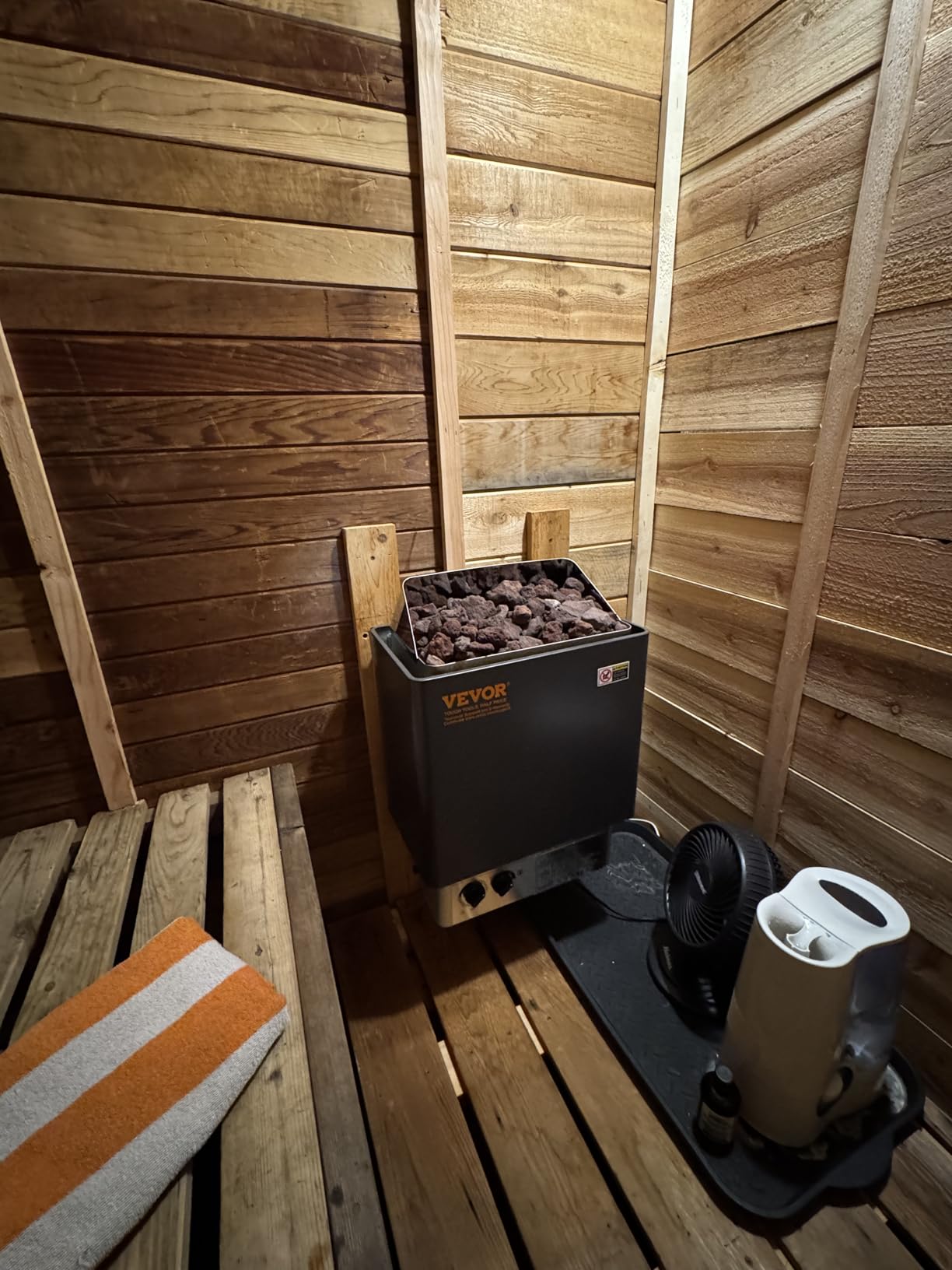 VEVOR Sauna Heater,220V Electric Sauna Stove, Steam Bath Sauna Heate 3h Timer and Adjustable Temp for Max. 176-318 Cubic Feet, Home Hotel Spa Shower Use (6KW) FCC Certification customer photo 1