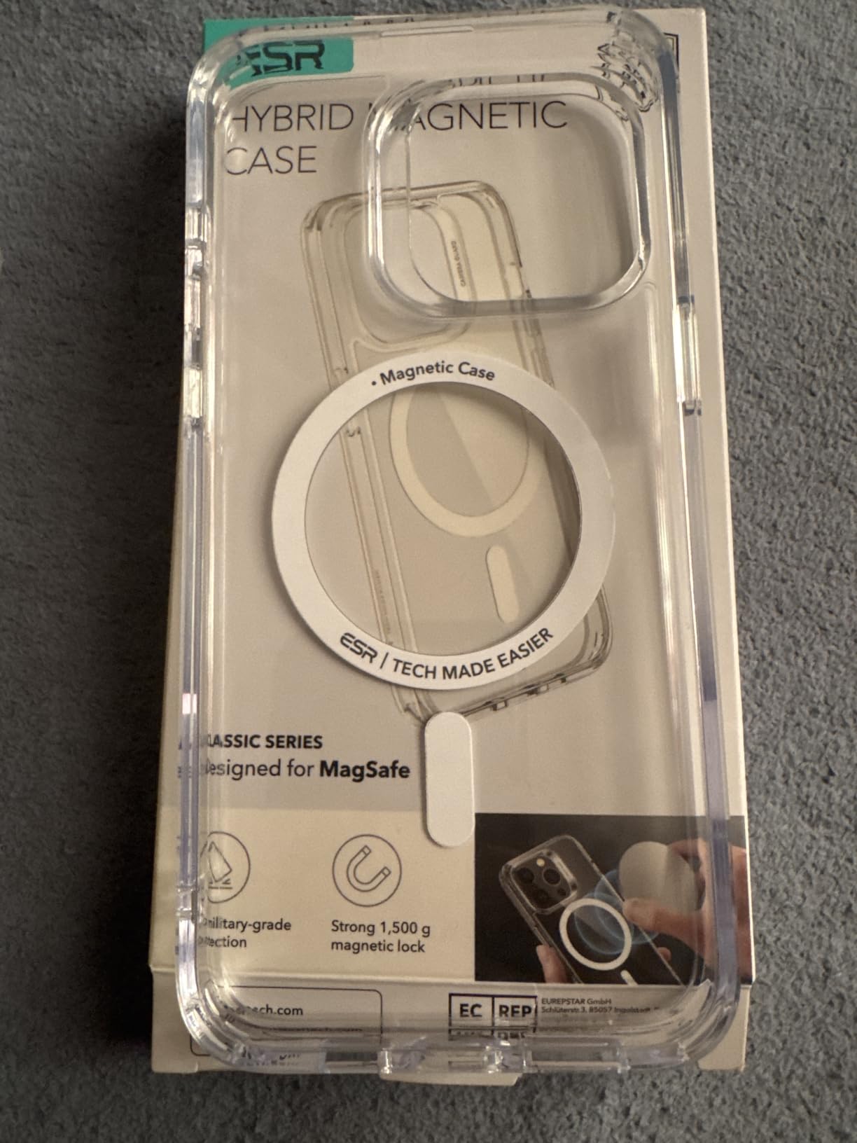 ESR for iPhone 15 Pro Max Case for MagSafe, Anti-Yellowing, Clear | Ultra Slim, 3X Military-Grade Drop Protection, Magnetic Phone Case, Impact Absorbing, Resists Scratches customer photo 2