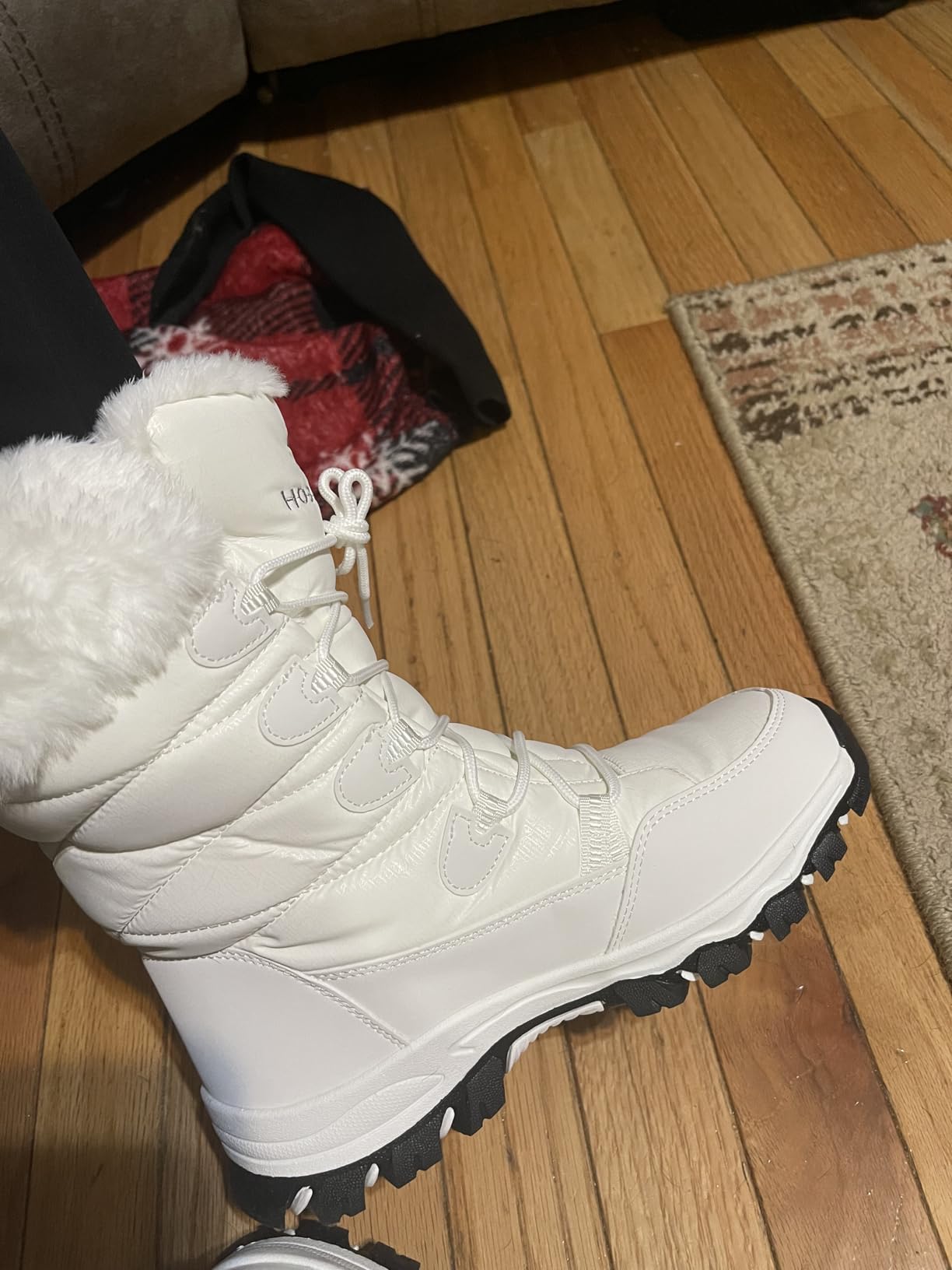 HOBIBEAR Women's Waterproof Winter Snow Boots Lightweight Warm Faux Fur Lined Mid-Calf Booties customer photo 1
