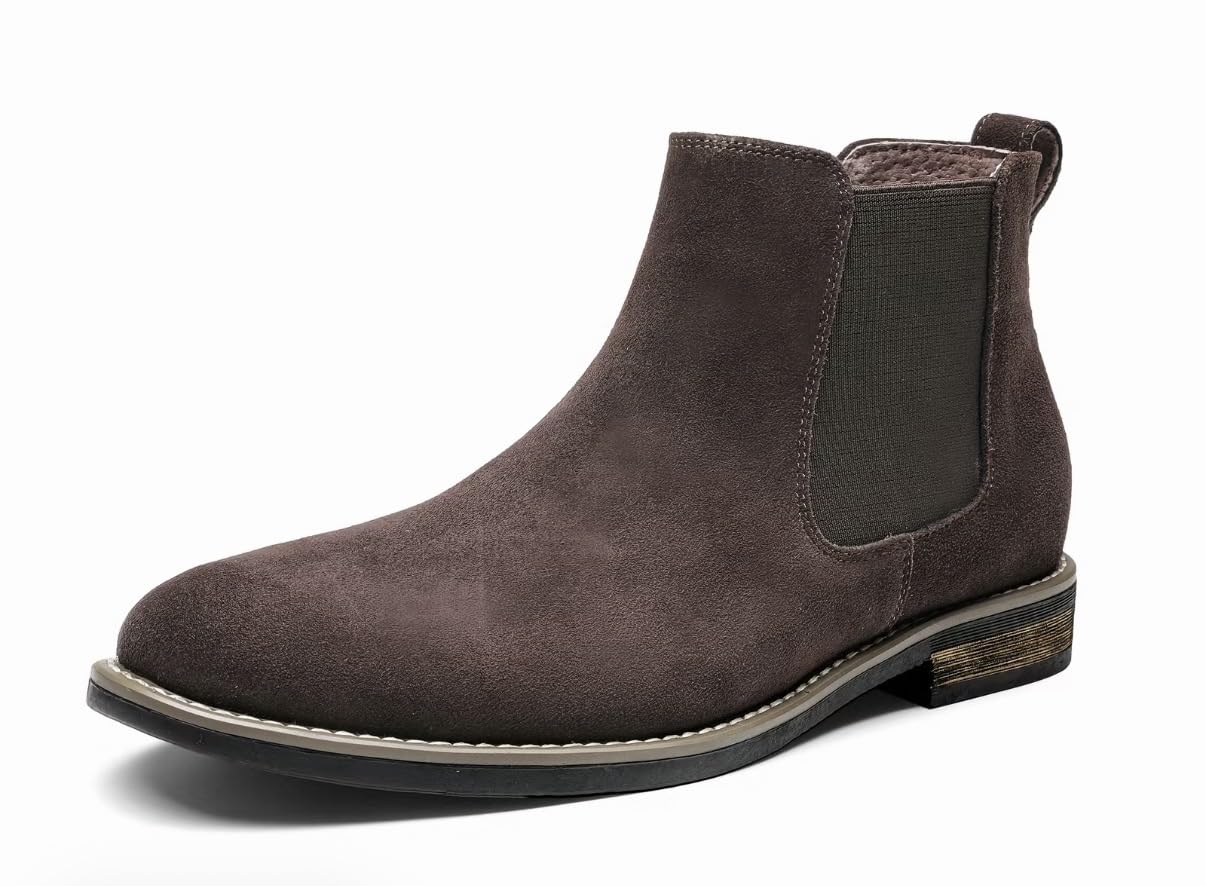 Bruno Marc Men's Classic Chelsea Ankle Dress Boots | Crease-Resistant Soft Upper, Cushioned PU Sponge Insole,Textured TPR Outsole for Men Smart Casual Occasions customer photo 1