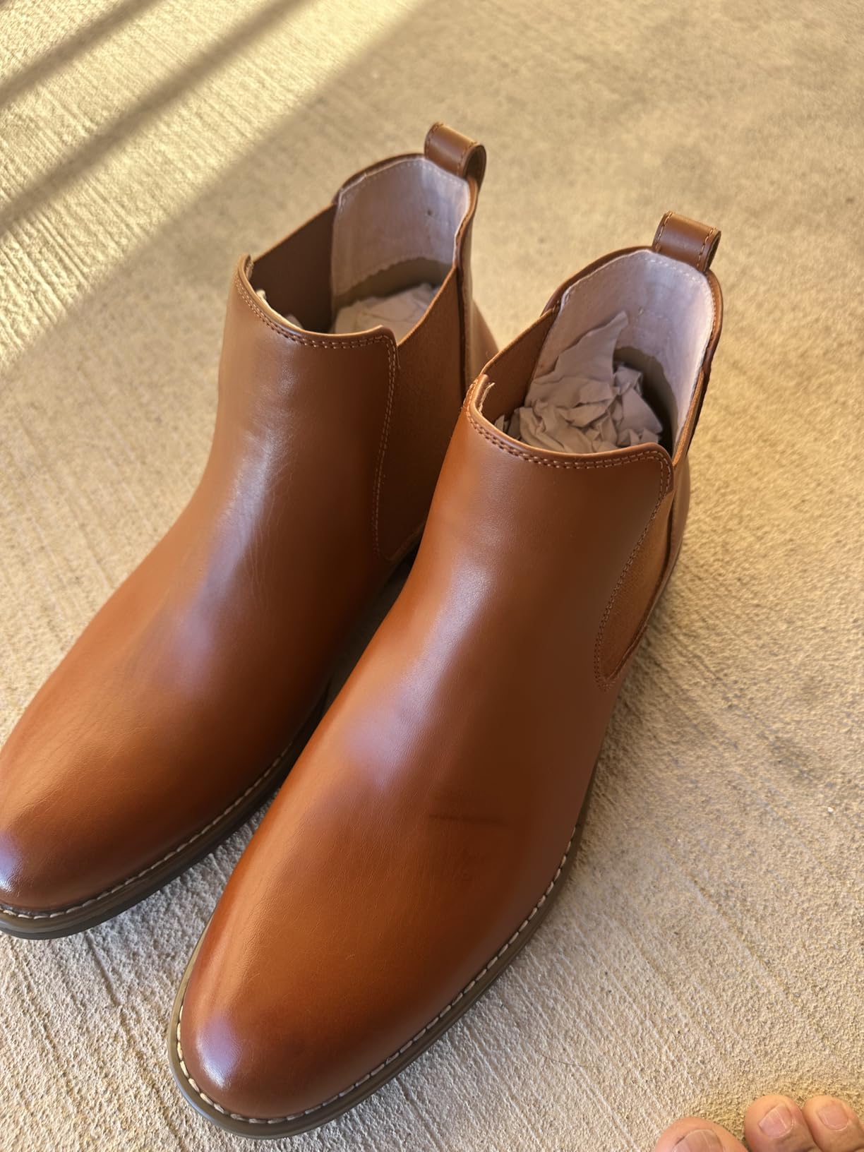 Bruno Marc Men's Classic Chelsea Ankle Dress Boots | Crease-Resistant Soft Upper, Cushioned PU Sponge Insole,Textured TPR Outsole for Men Smart Casual Occasions customer photo 2
