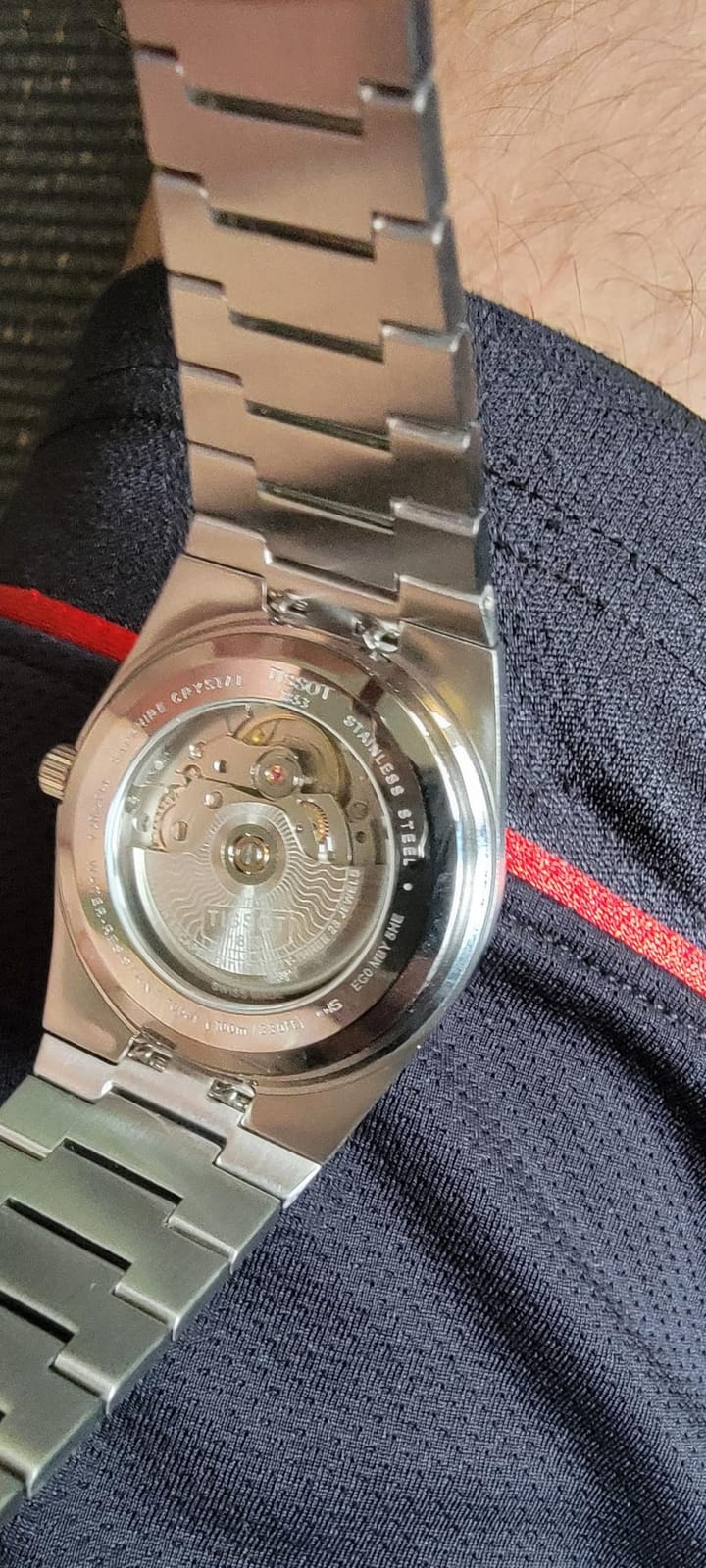 Tissot PRX Powermatic 80 316L Stainless Steel case, Swiss Automatic Watch for Men & Women, Ice Blue Dial, Stainless Steel, (T1374071135100) customer photo 2