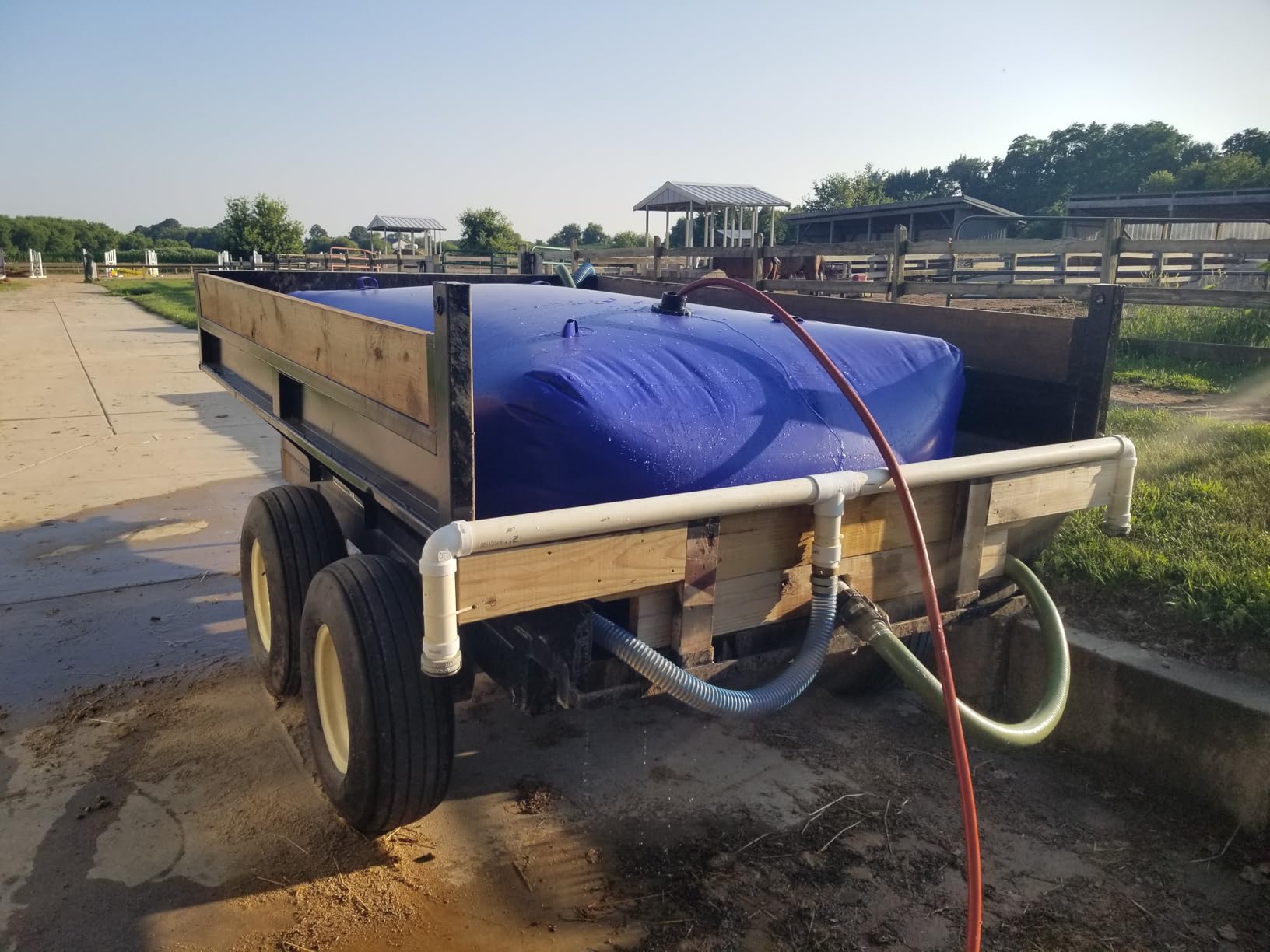 400 L/100 gal Water Bladder Storage Containers, Foldable Portable Water Tank Large Capacity Soft Water Bag, Drought Resistance, Fire Prevention, Emergency Water customer photo 1
