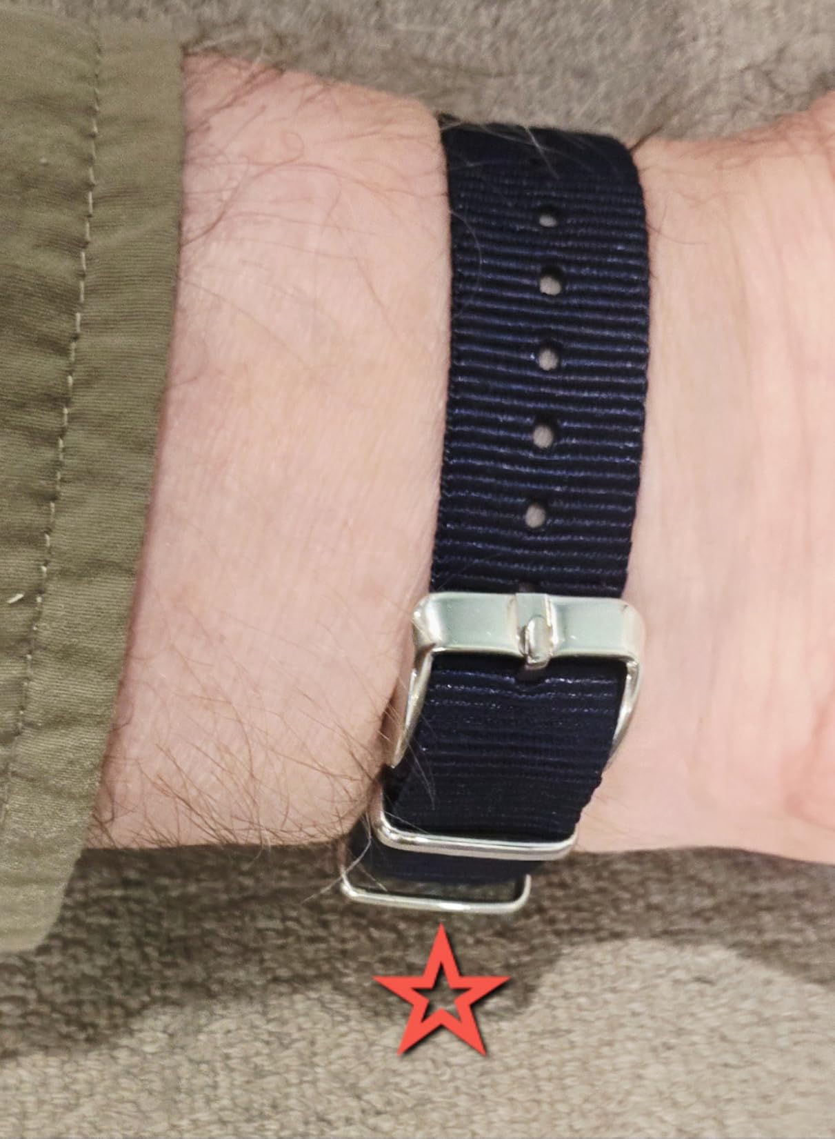 Citizen Q&Q Analog Solar Wristwatch, Water Resistant to 10 ATM, Nylon Strap customer photo 2