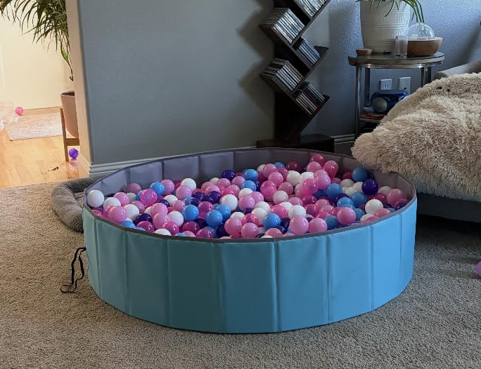 Hikiddy Large Foldable Ball Pit for Toddler Dog- 44in -Balls Not Include customer photo 1