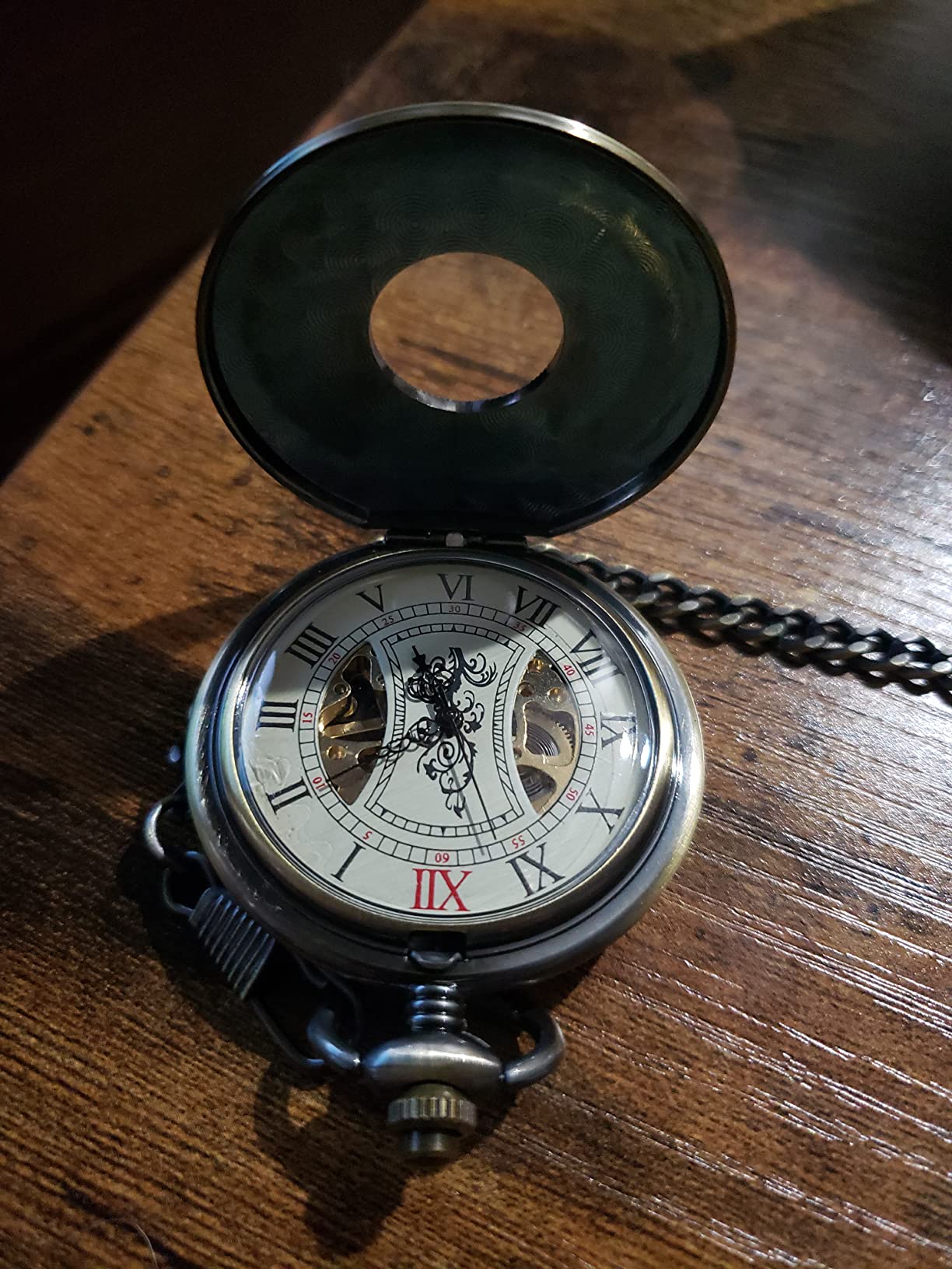 VIGOROSO Mechanical Pocket Watches for Men Vintage Pocket Watch with Chain customer photo 1